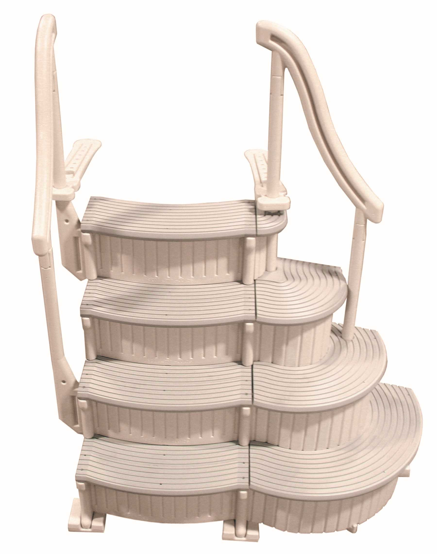 confer curve inground swimming pool steps
