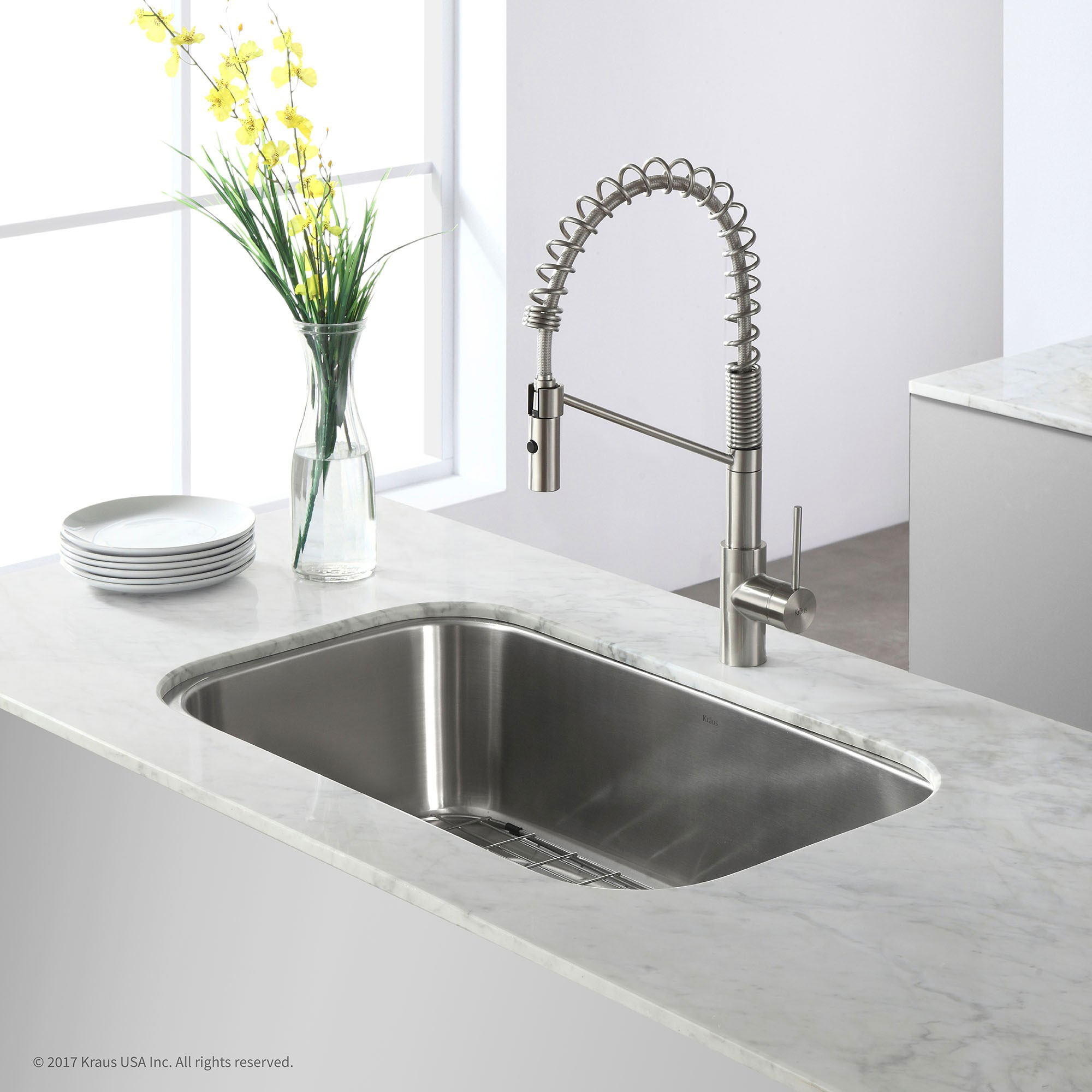 Kraus 31 Inch Rounded Corner Undermount Single Bowl Stainless