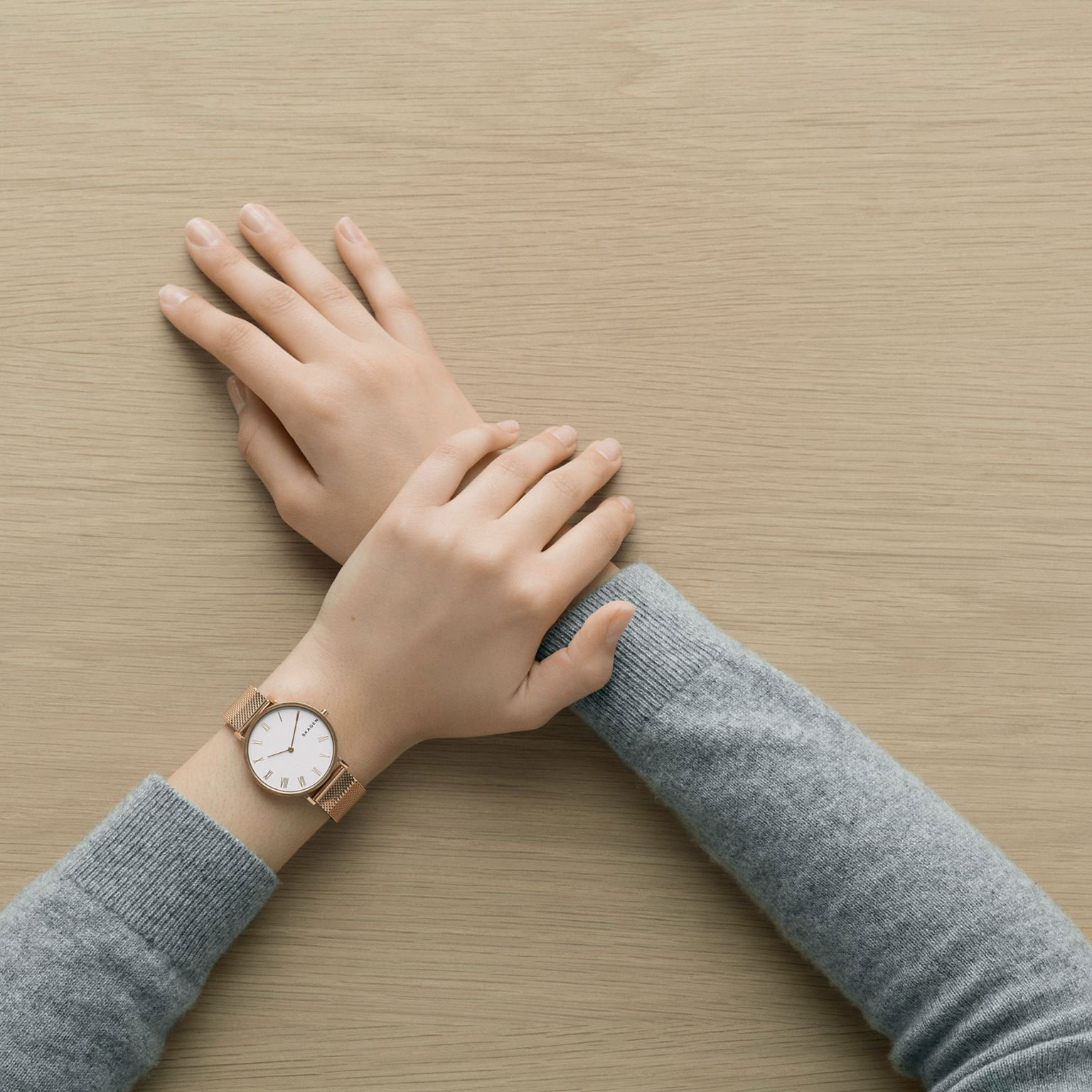 skagen hald rose gold
