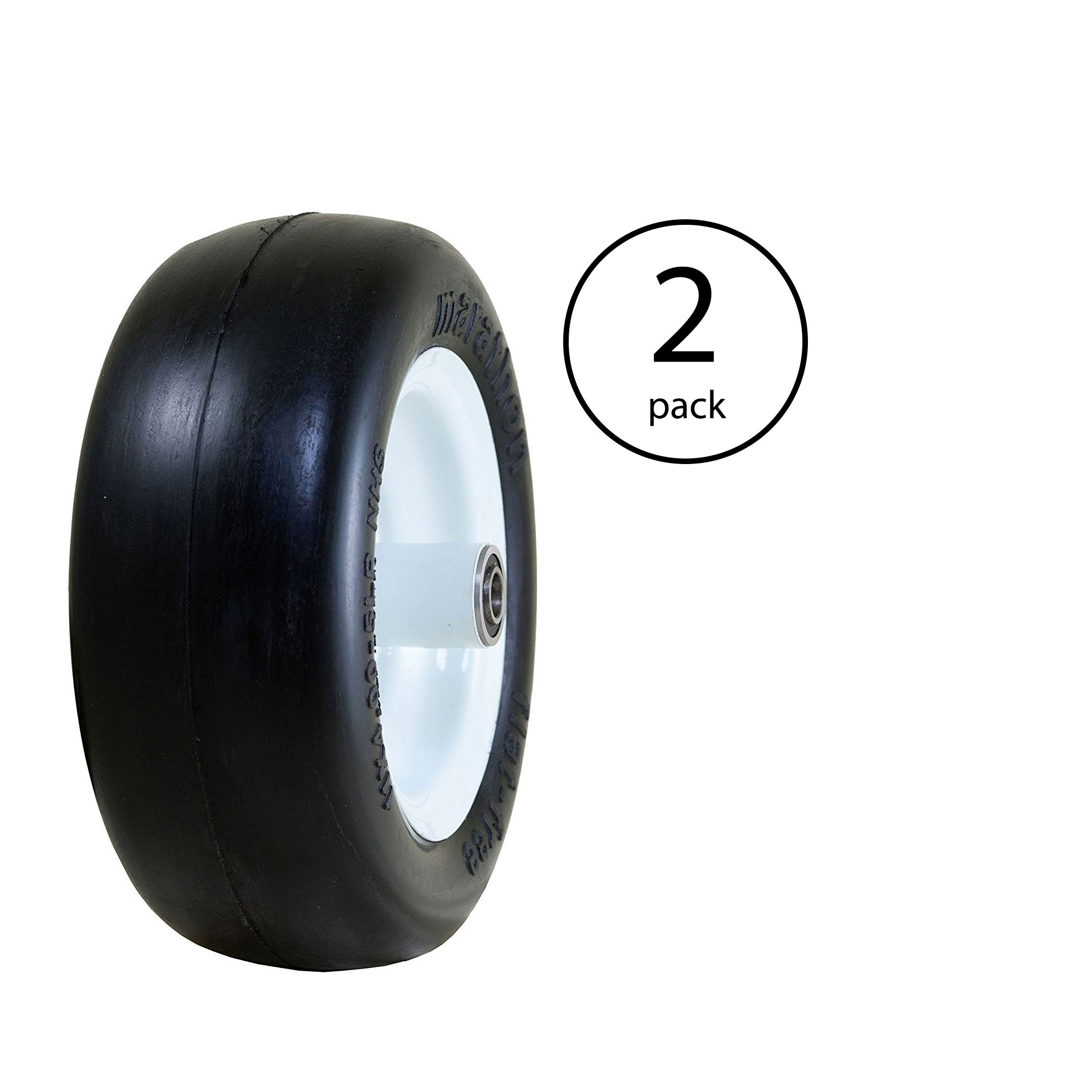 Marathon 11 x 4 5 Inch Flat Free Tire for Zero Turn Home Lawn Mowers (2