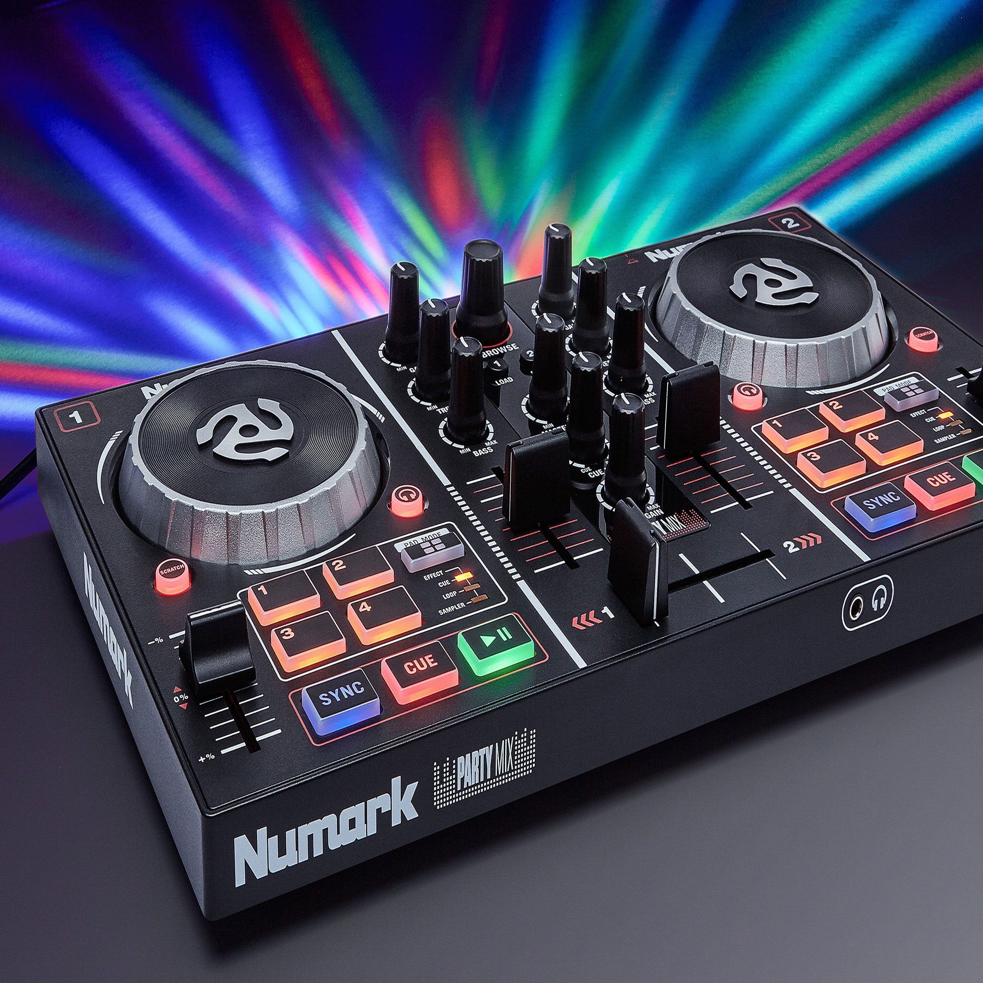 Numark Party Mix 2 Channel DJ Controller with Built In LED Light Show