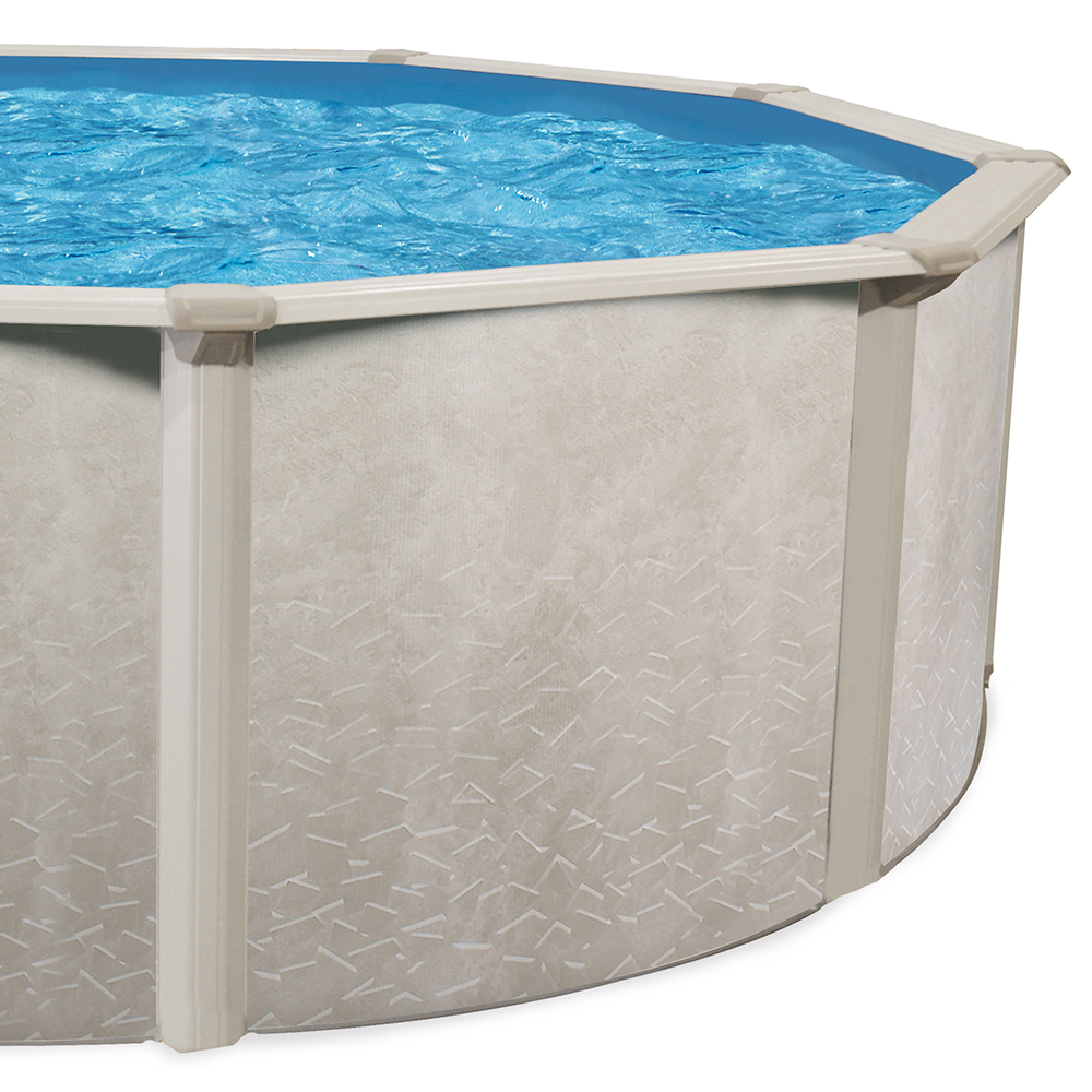 pool with metal frame