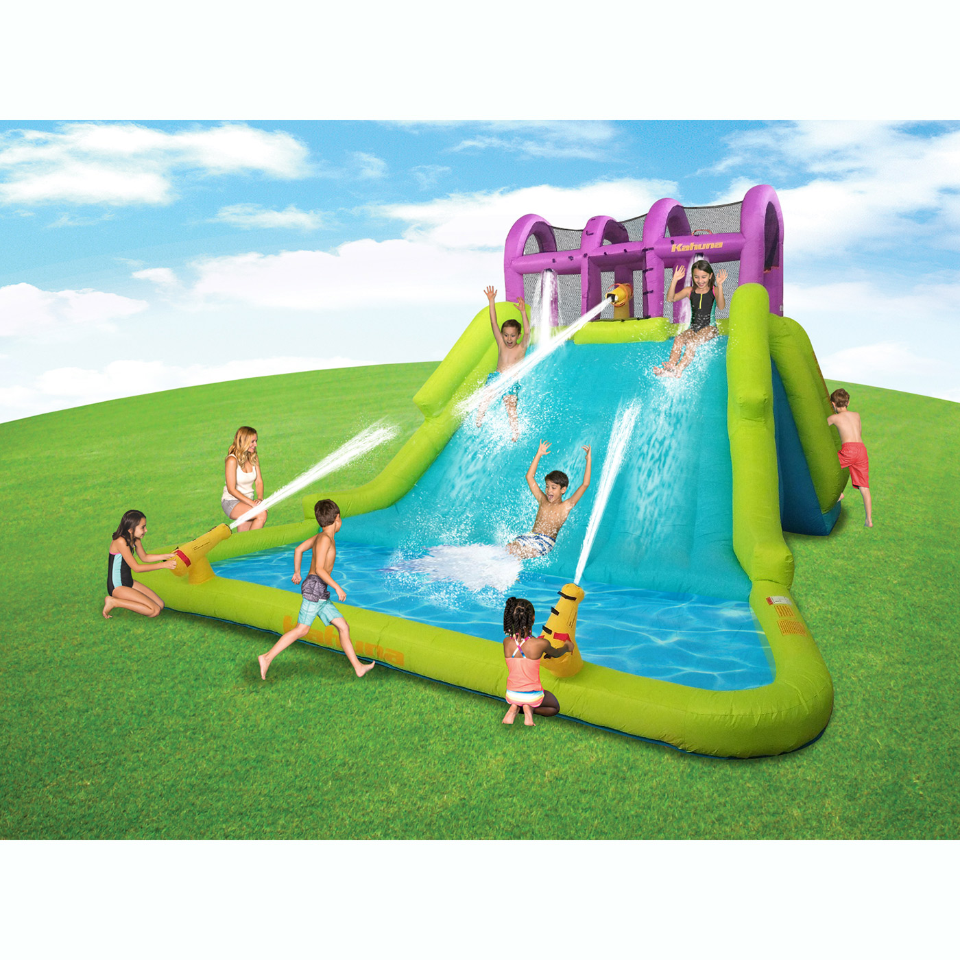 Kahuna Mega Blast Inflatable Backyard Kiddie Pool and ...