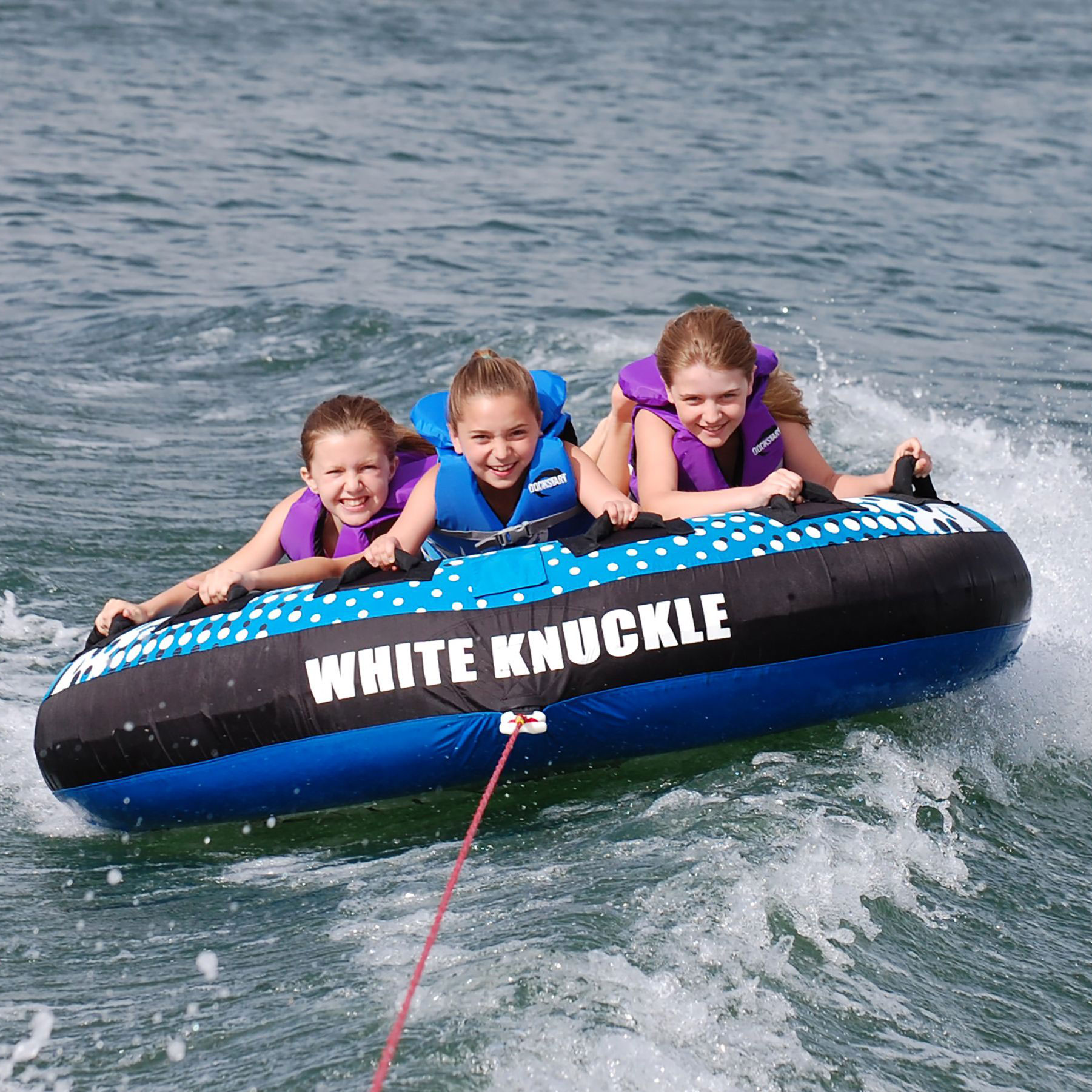 White Knuckle Skimmer 80 Inch 3 Person Towable Pull Behind Boat Water