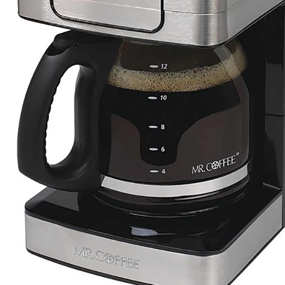 Mr. Coffee 12 Cup Programmable Coffee Maker with Auto Pause, Stainless