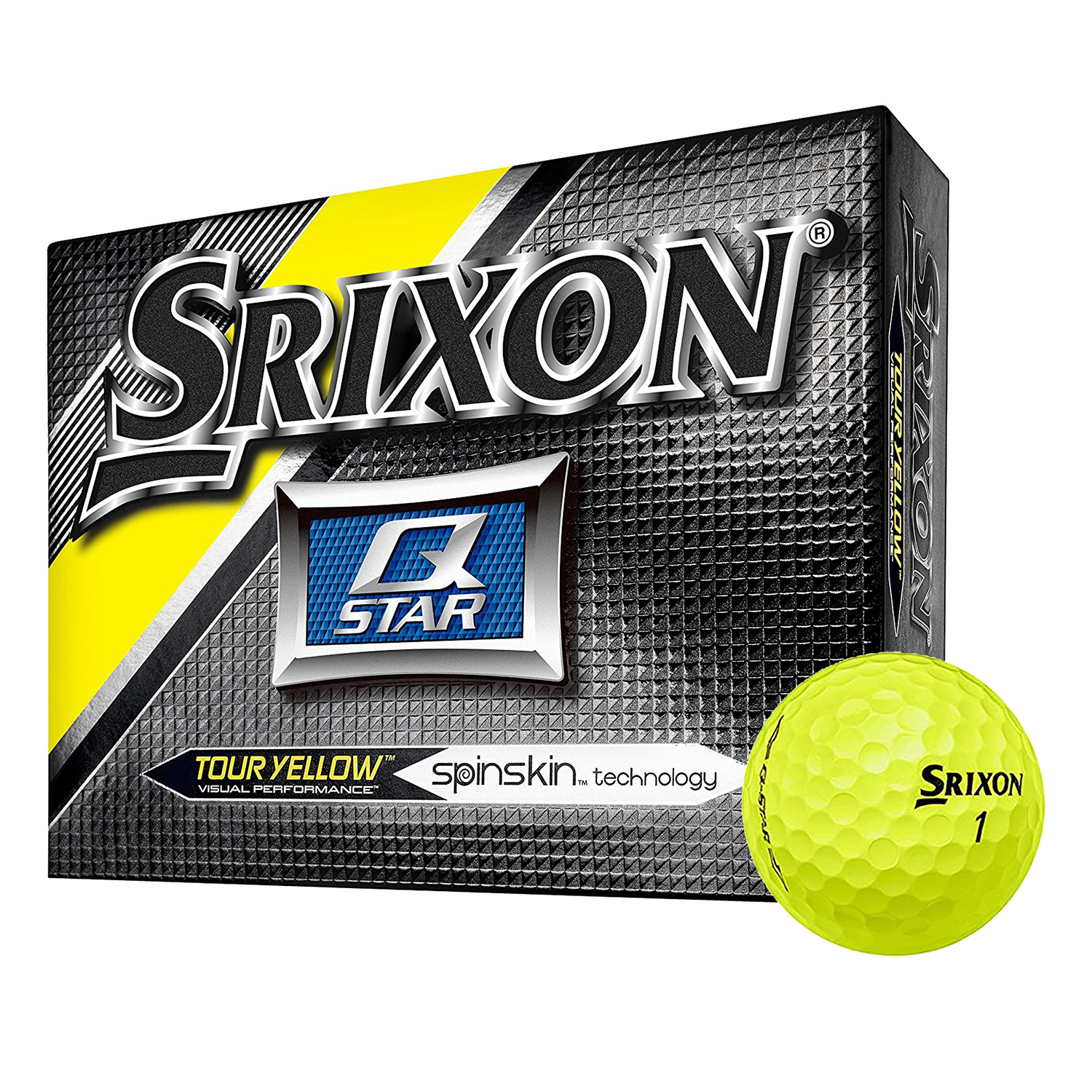 Srixon Q Star Spin Skin Technology All Ability Tour Yellow Golf Balls