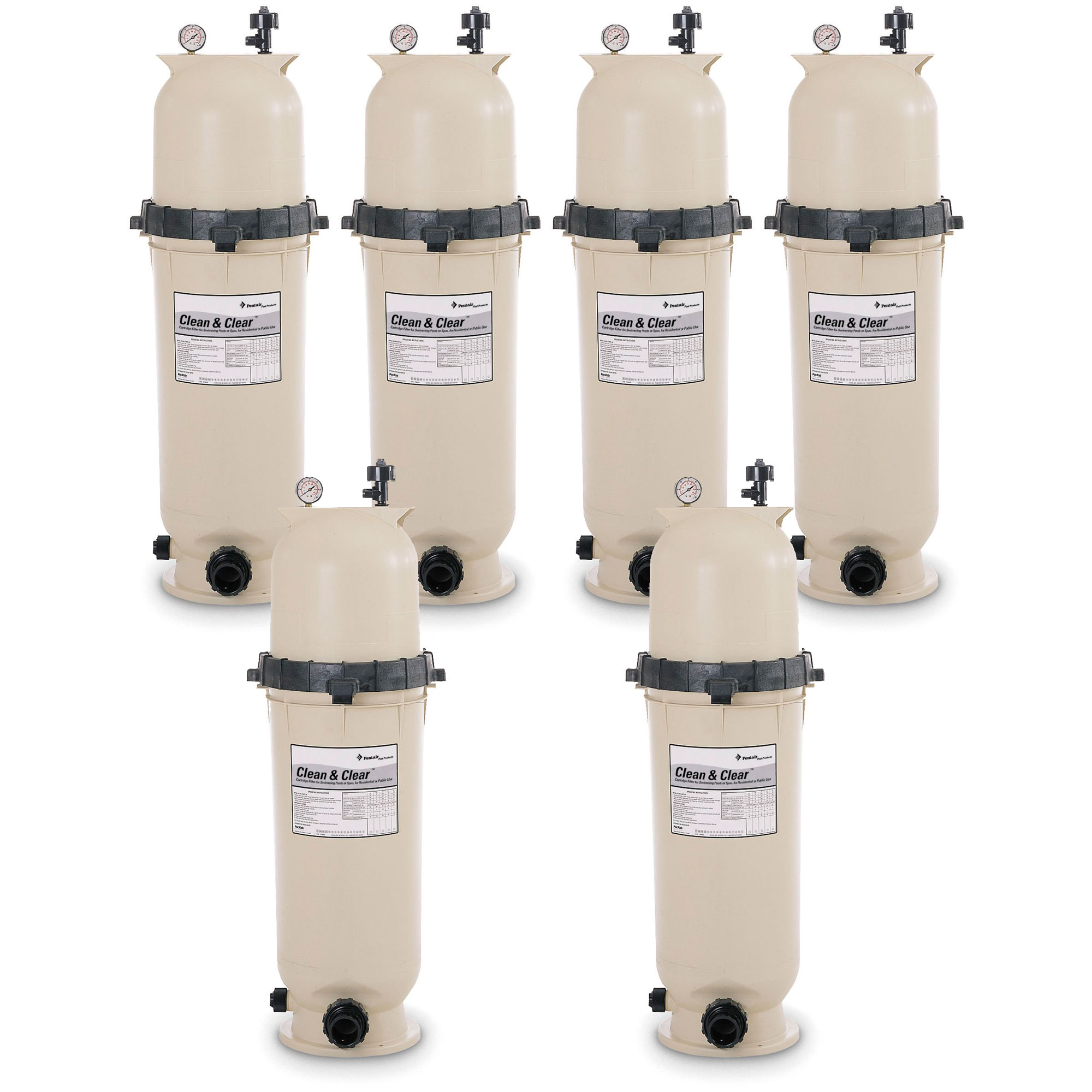 Pentair Clean & Clear 200 GPM 200 Sq. Ft. Tank Cartridge Pool Filter (6