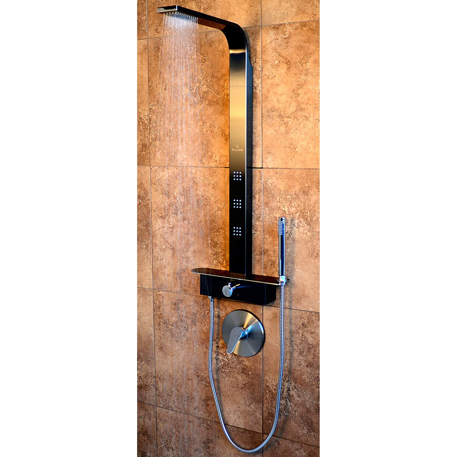 Pulse ShowerSpas Pacifica Shower System with Rain Showerhead, Stainless