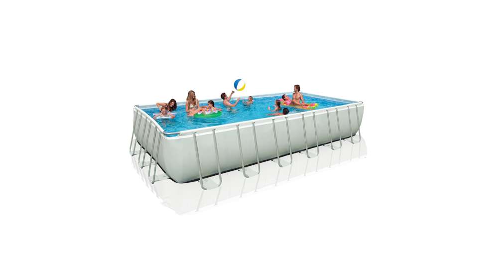 Intex 24 x 12 x 4.3 Foot Ultra Frame Rectangular Swimming Pool Set