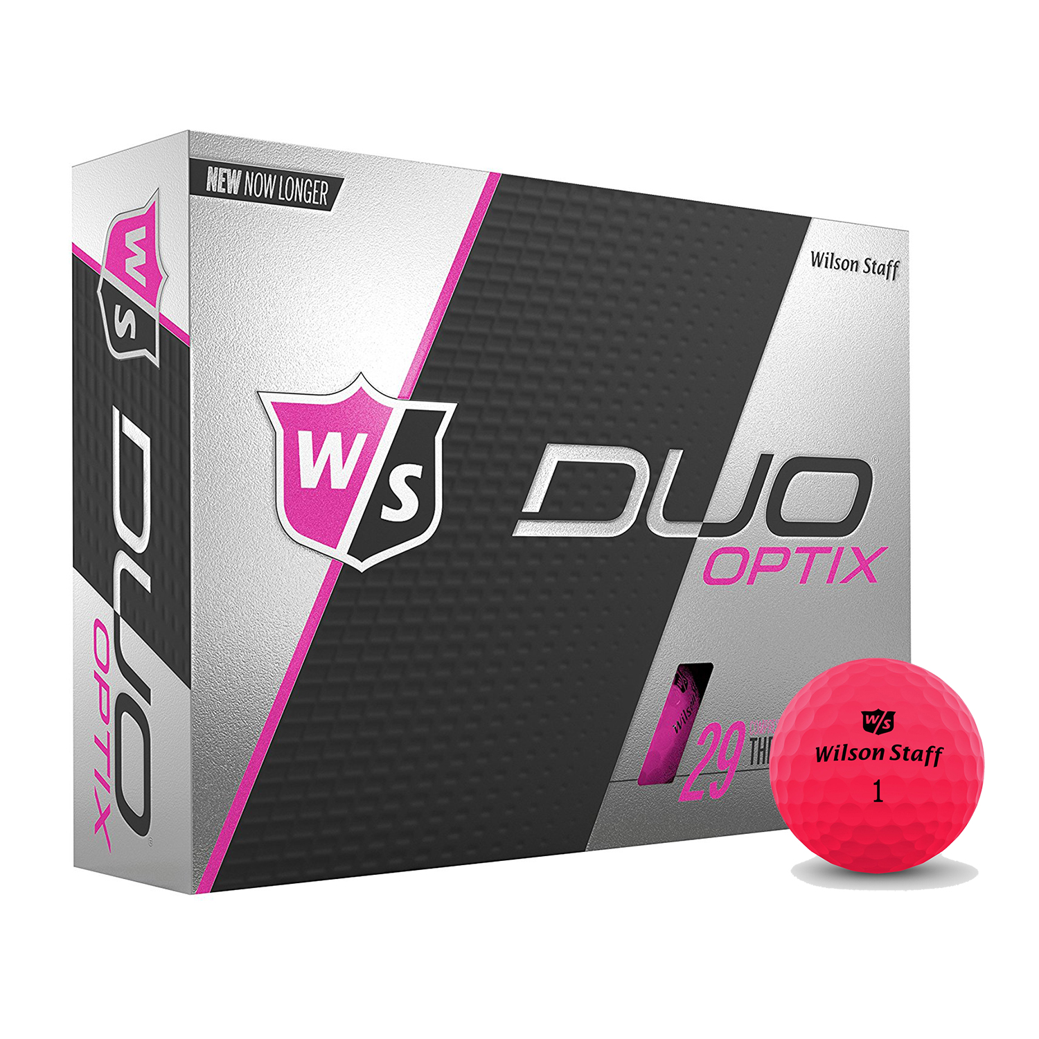 Wilson Staff Duo Soft Optix Proton Pink Low Compression Golf Balls, 1
