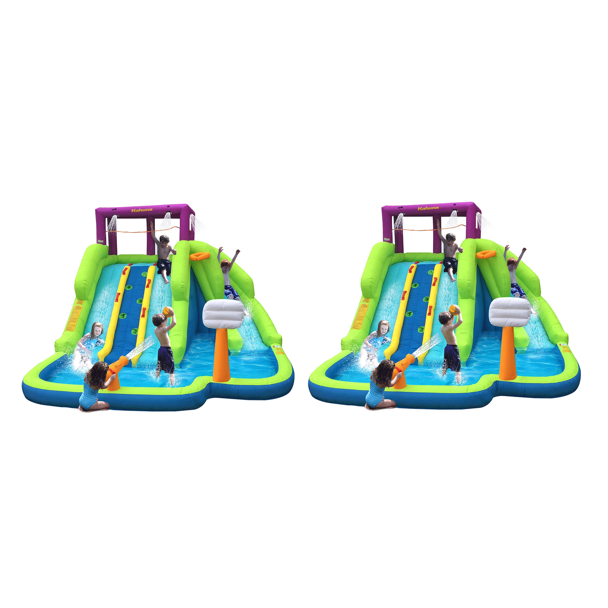 Kahuna Triple Blast Kids Inflatable Splash Pool Backyard Water