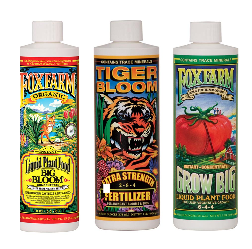 FoxFarm Big Bloom + Grow Big + Tiger Bloom Organic Plant Food