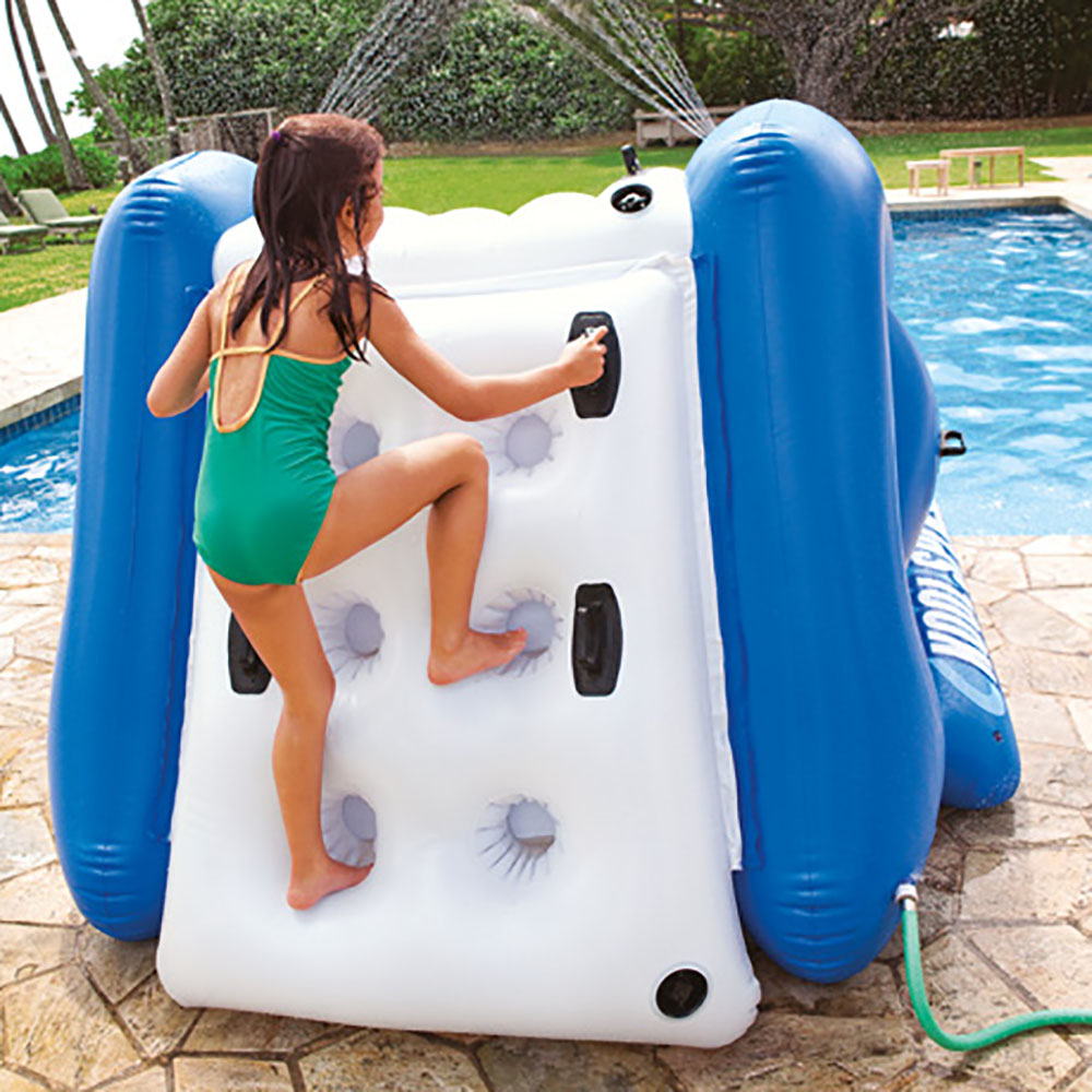 outdoor inflatable pool with slide