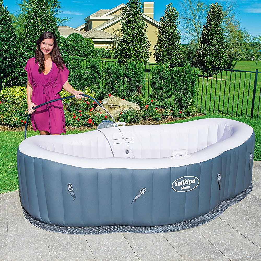 Bestway SaluSpa Siena AirJet 2 Person 8' x 5' x 2' Inflatable Portable