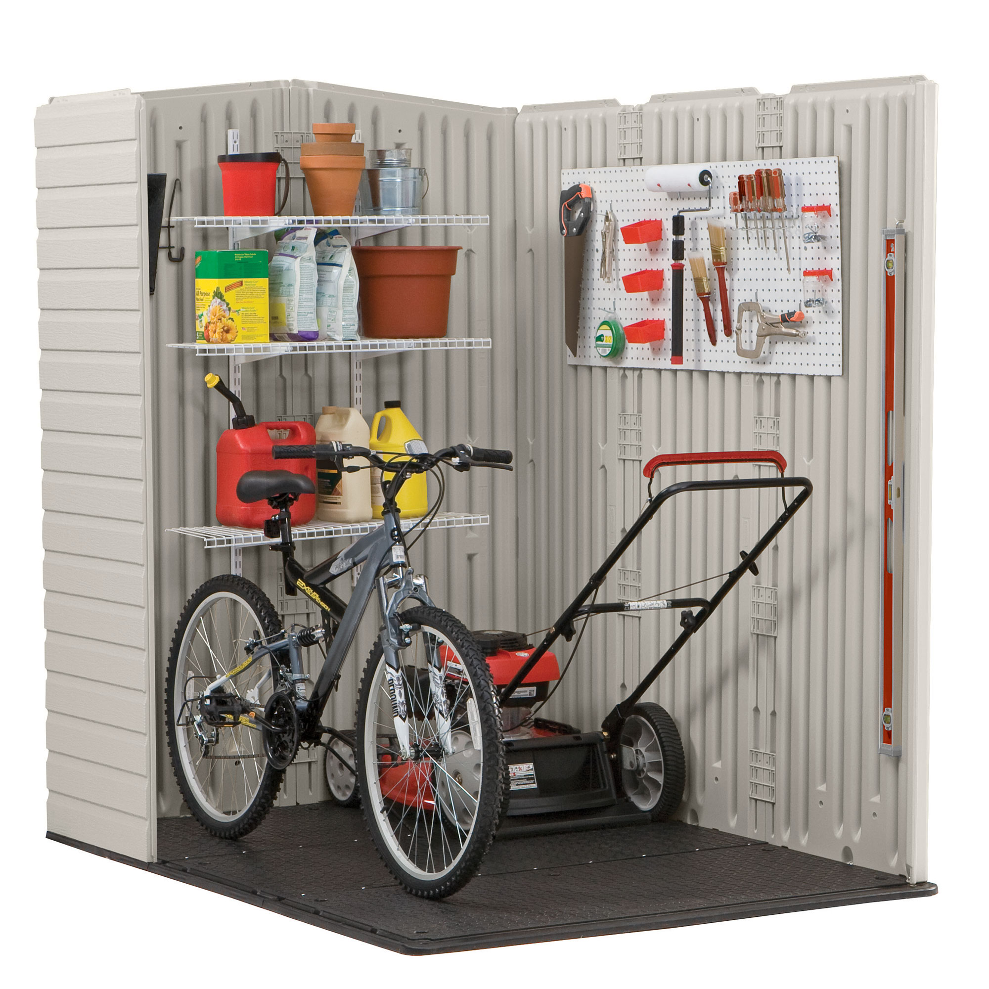 Rubbermaid Large Outdoor Backyard Gardening & Tools Vertical Storage