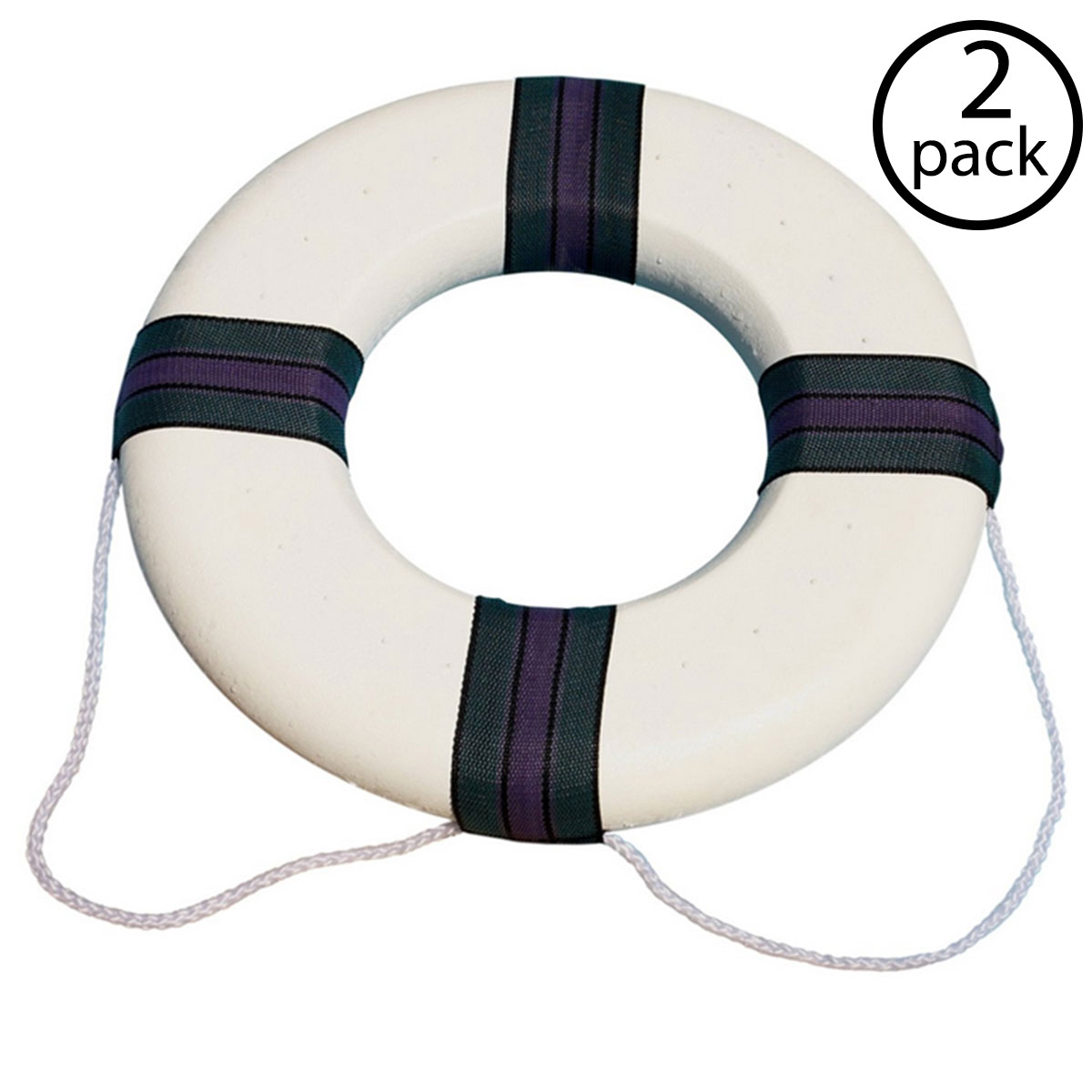 Swimline 18" Lifeguard Swimming Pool Floating Safety Ring Buoy, White