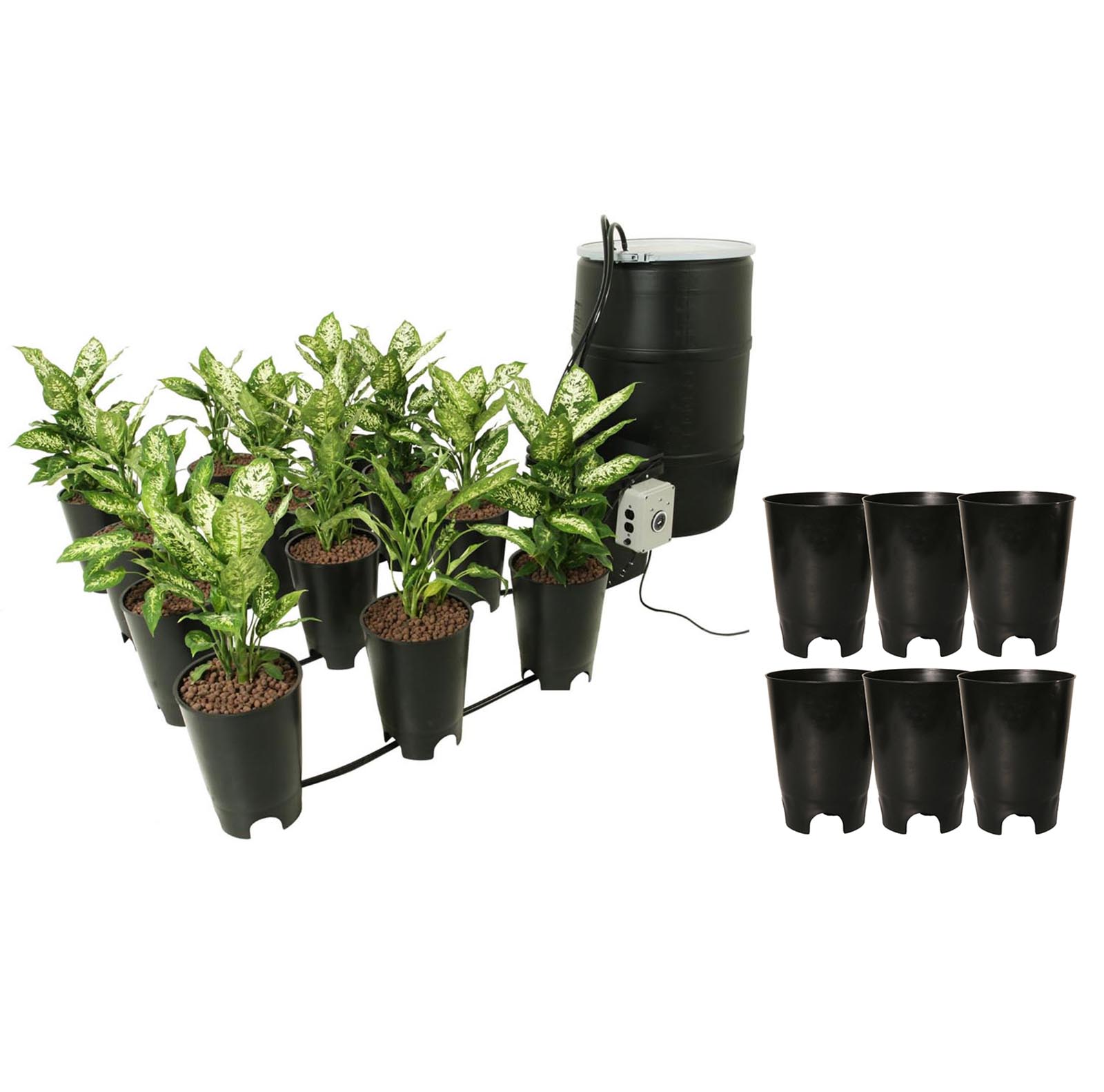 Active Aqua Grow Flow Ebb & Gro 12 Site Hydroponic Sytem + (6