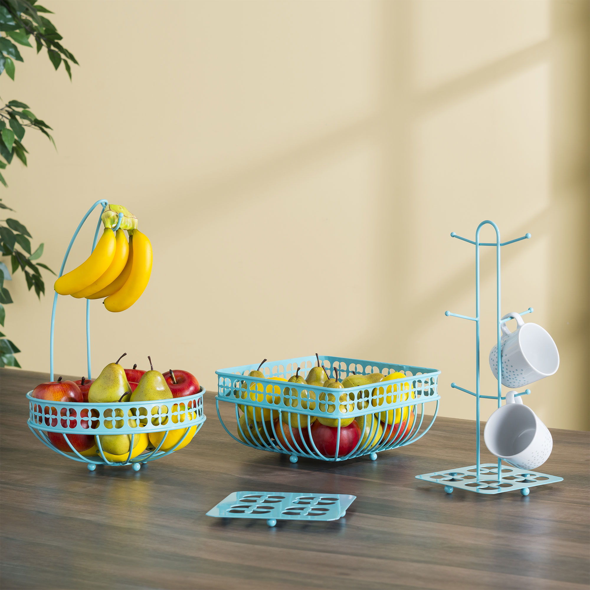 Home Basics Protective Steel Cooking Trivet For Hot Kitchen Surfaces