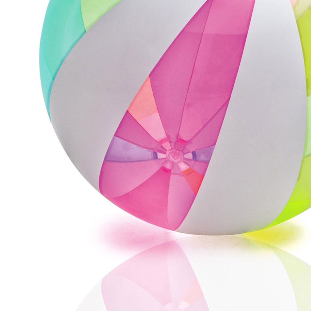 Intex Giant Classic Glossy and Colorful Inflatable Panel Beach Ball