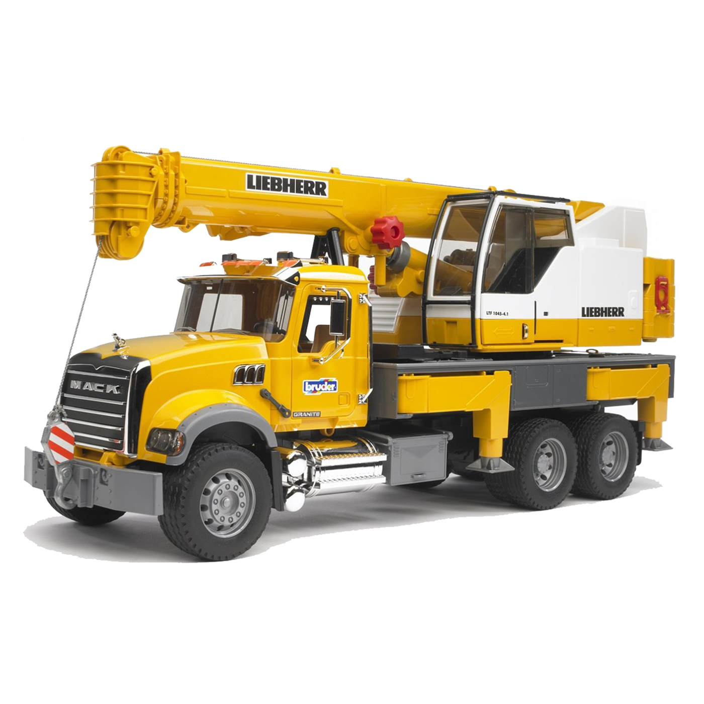 Bruder Toys Mack Granite Liebherr Scale 1:16 Functional Toy Crane Truck