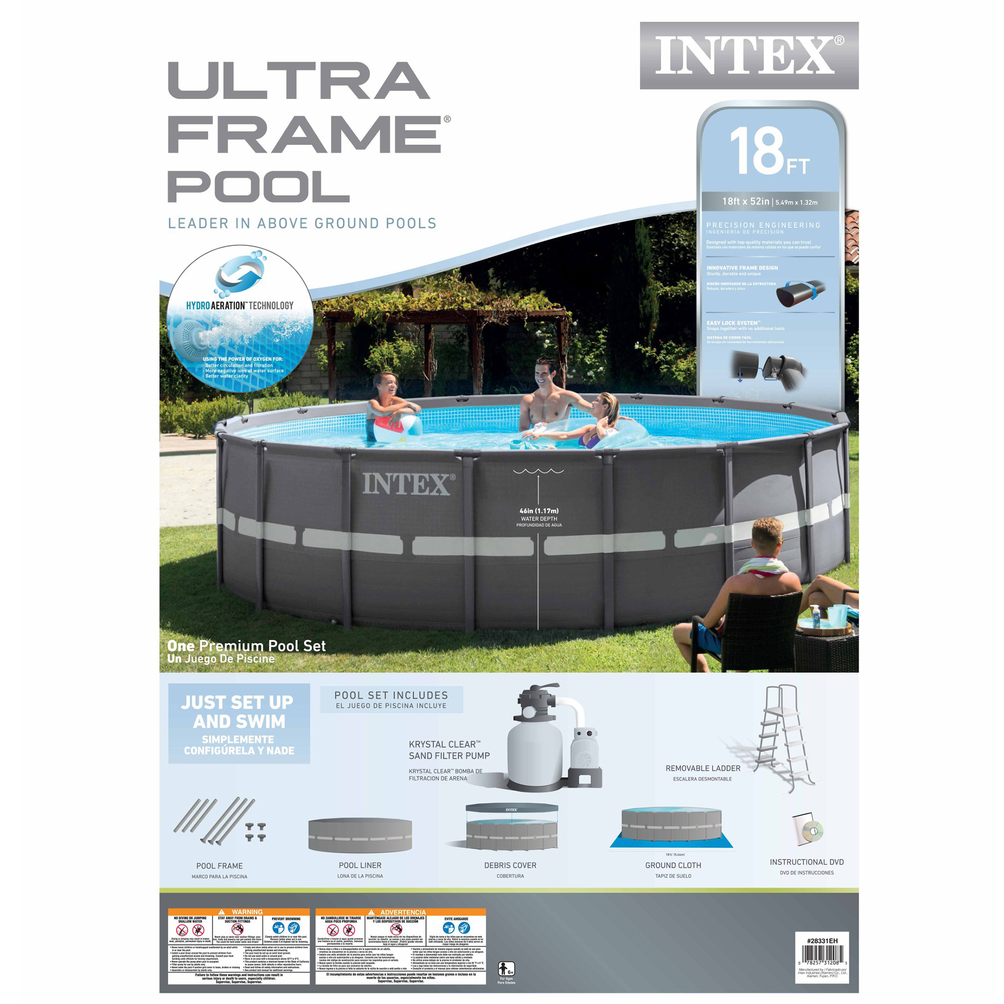 intex rectangular pool bowing while filling