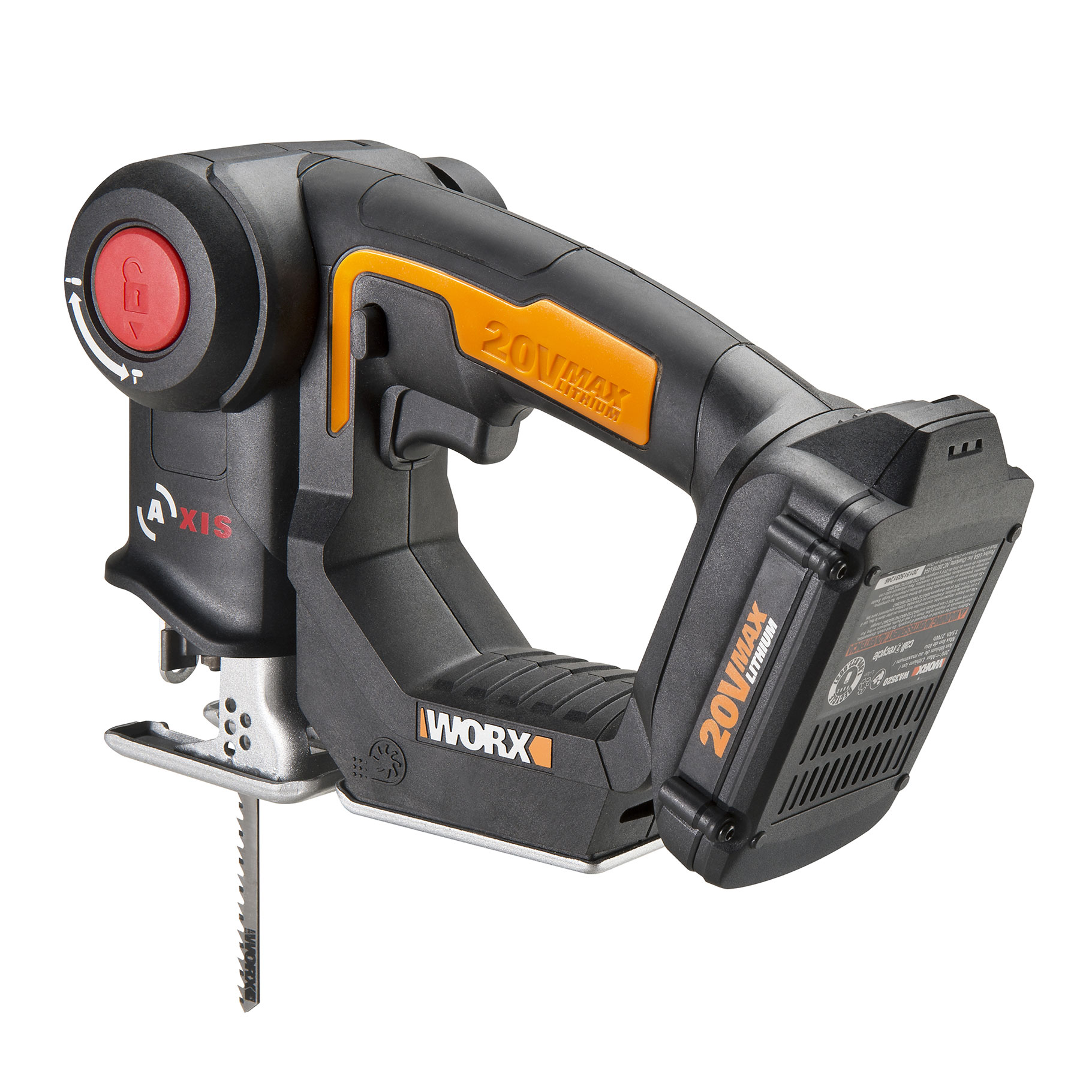 Worx 20V Axis MaxLithium Battery 2In1 Cordless Reciprocating and Jig