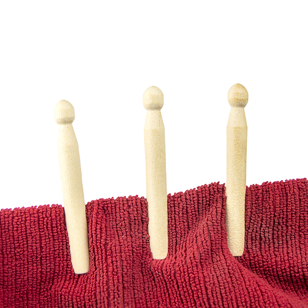 Homz Round Wood Slotted Clothespins for Line Drying Clothes or Crafts