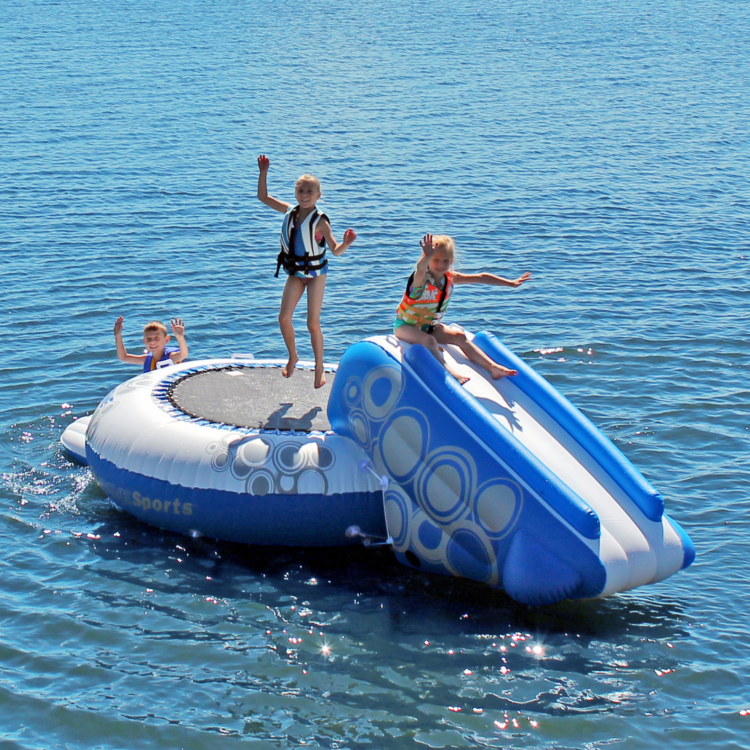 Rave Sports O Zone Plus 5 Foot Inflatable Water Bouncer Trampoline with