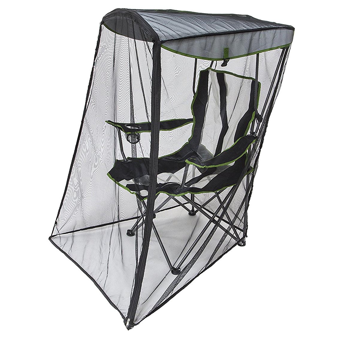 Kelsyus Original 50 UPF Canopy Shade Folding Camping Chair with Bug Net