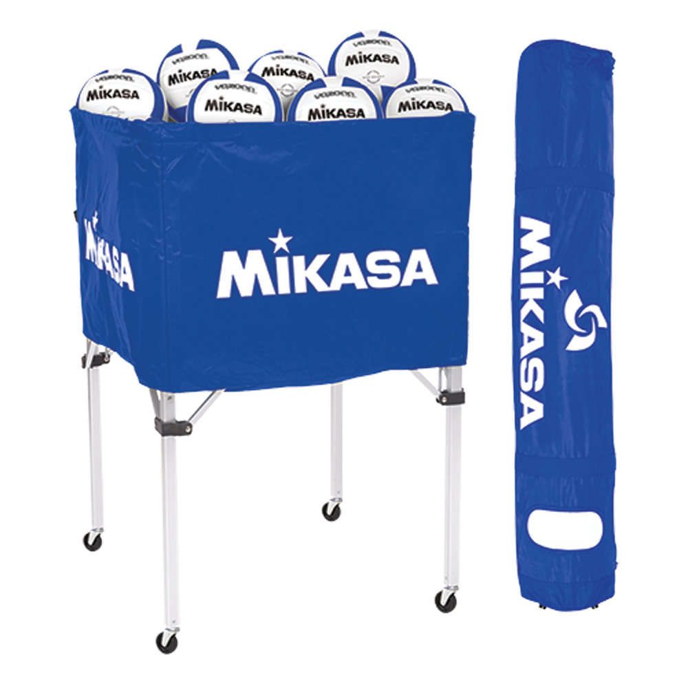 Mikasa BCSPSH Collapsible Square Volleyball Ball Organizer Storage Cart