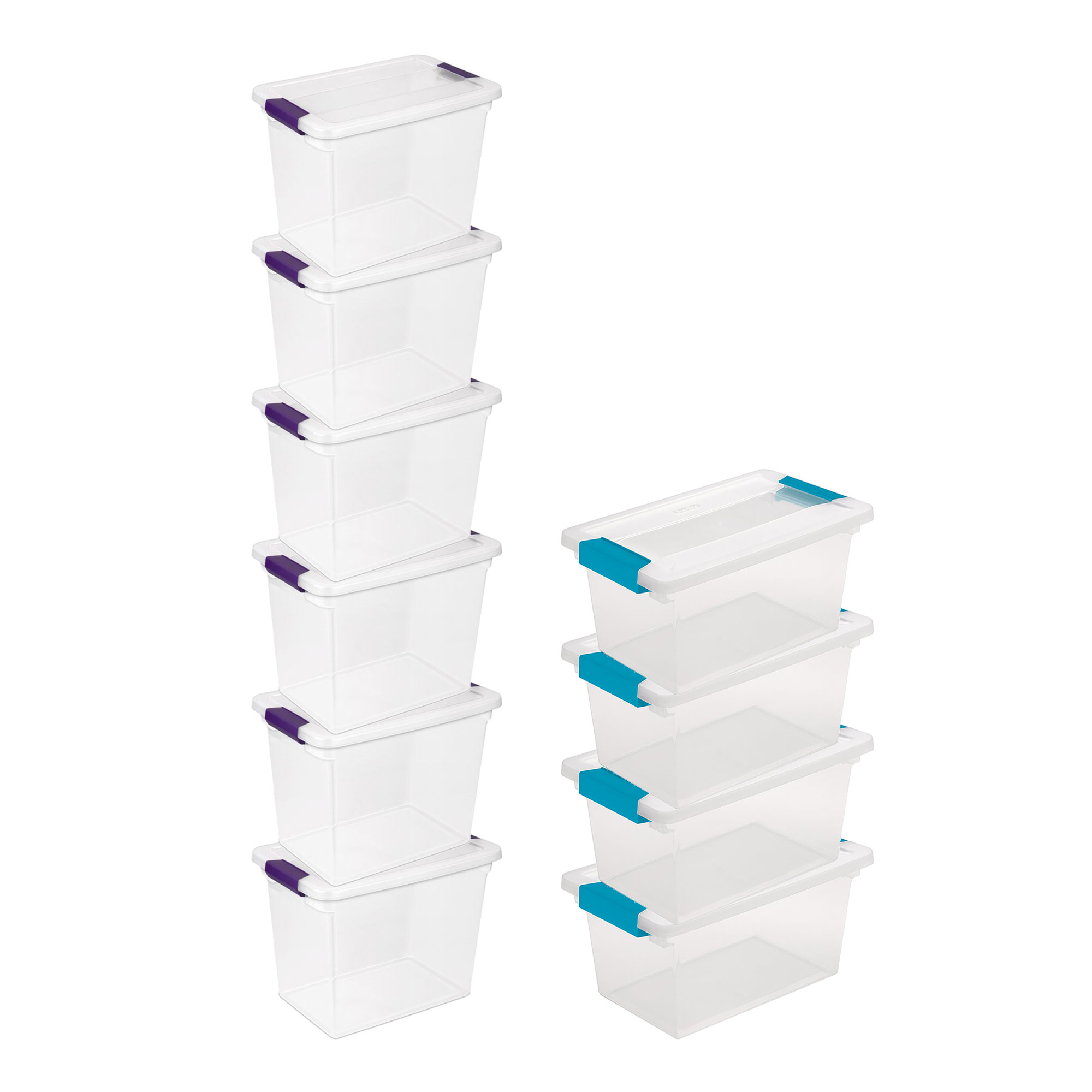 Sterilite 27 Quart Storage Container 6 Pack Medium Clip Box