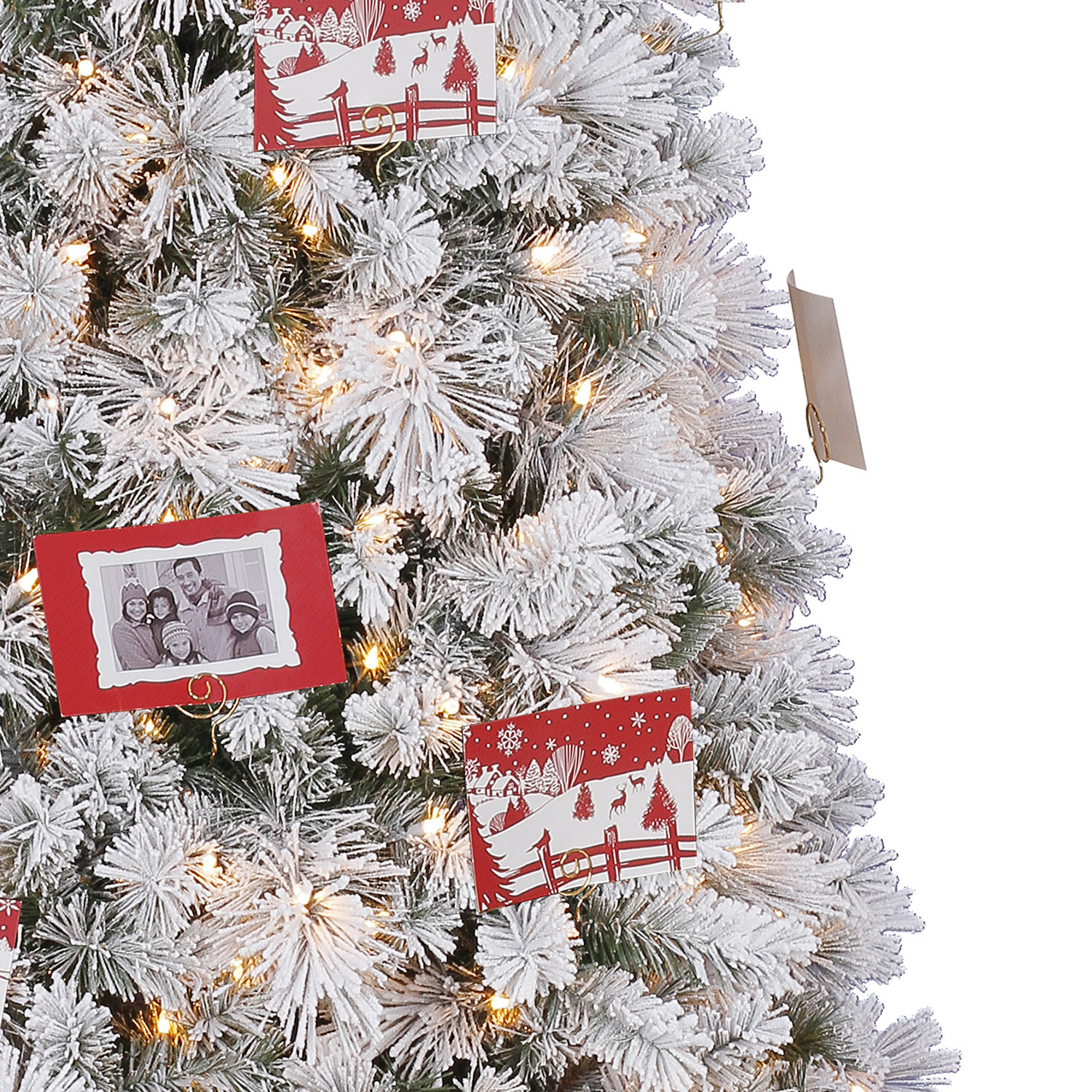 Hallmark 7.5' Artificial Northern Estate White Flocked Christmas Tree w