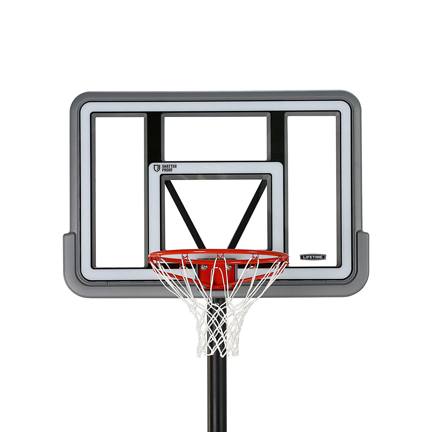 Lifetime 44" Portable Adjustable Basketball Hoop w/ Shatterproof