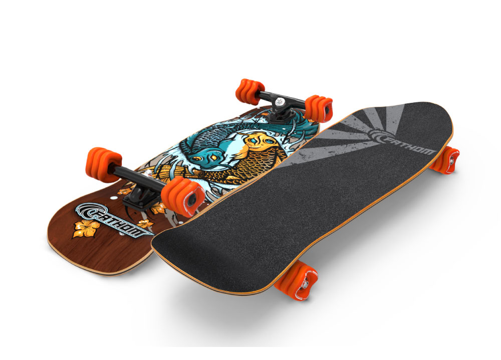 Fathom Shark Wheel Komoyo Cruiser Beginner Longboard Skateboard