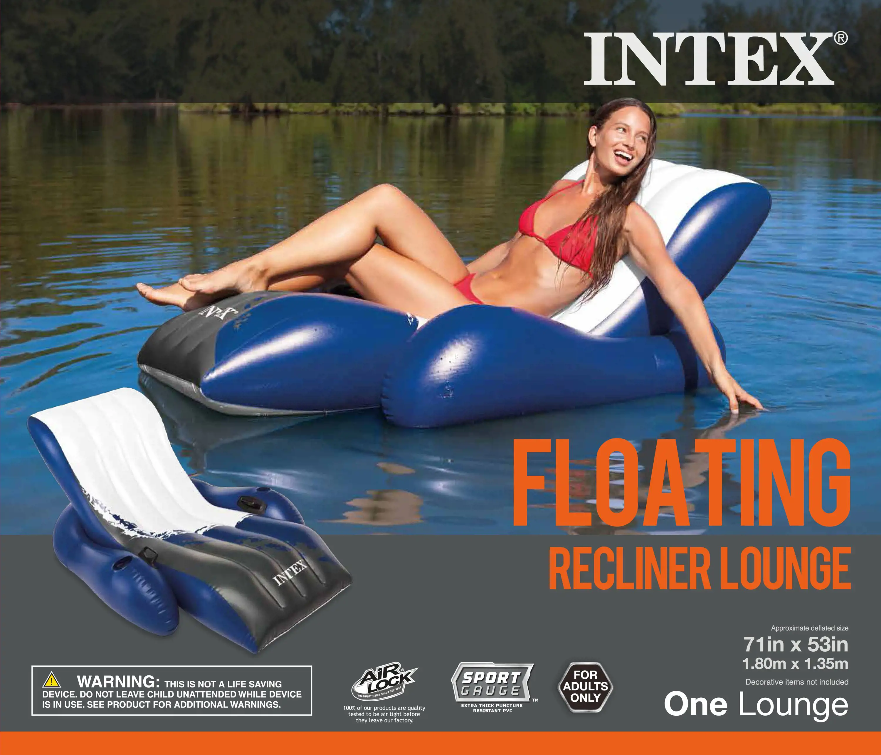 intex inflatable floating lounge