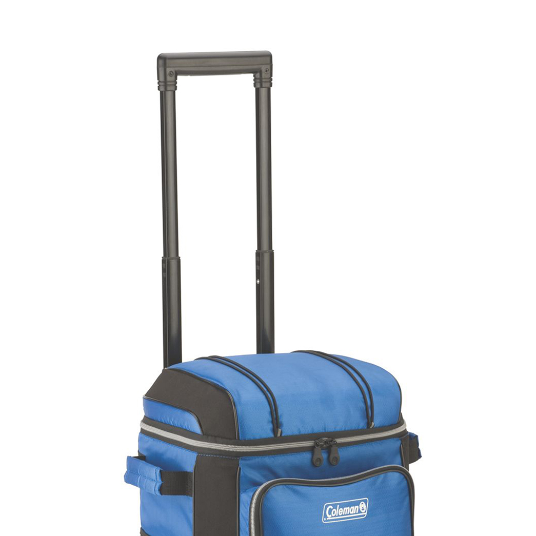 Coleman 42 Can Wheeled Soft Cooler with Telescoping Handle, Blue Coleman Cooler Telescoping Handle Replacement