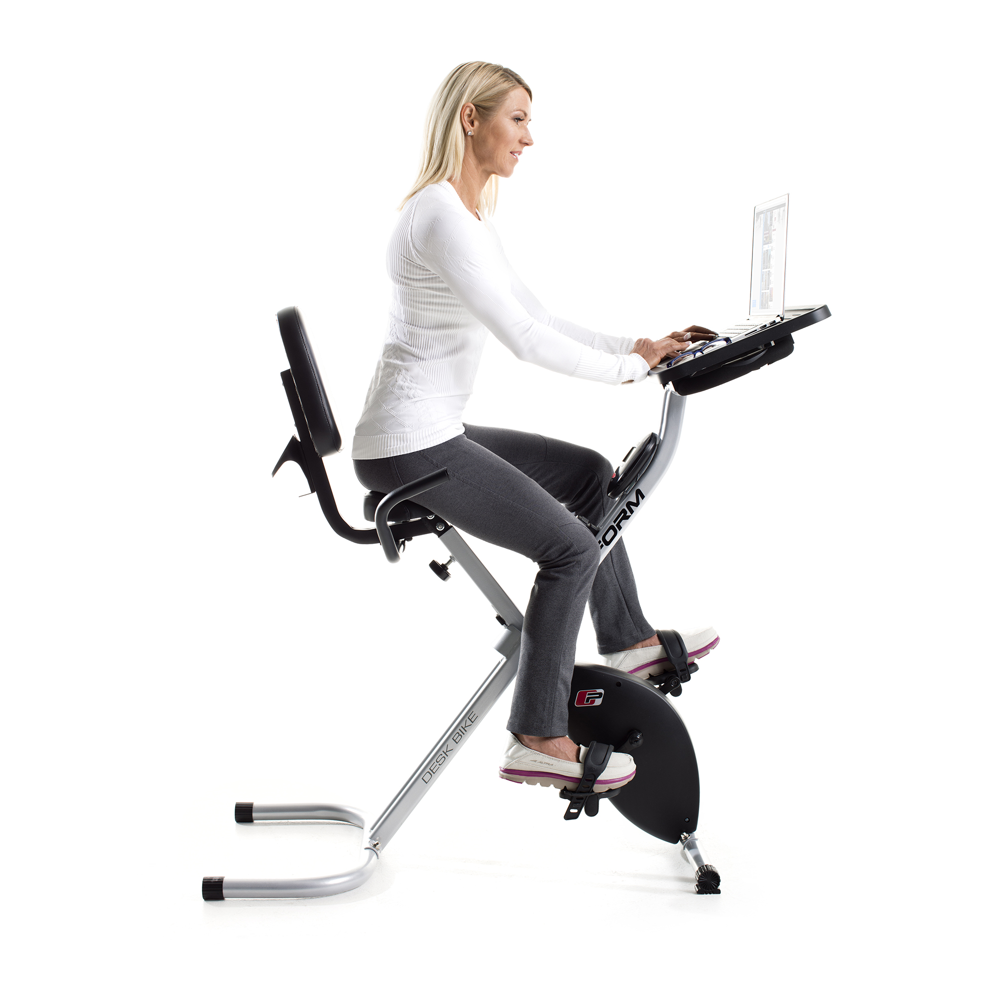 ProForm Foldable Portable Stationary Fitness Desk Exercise Bike with