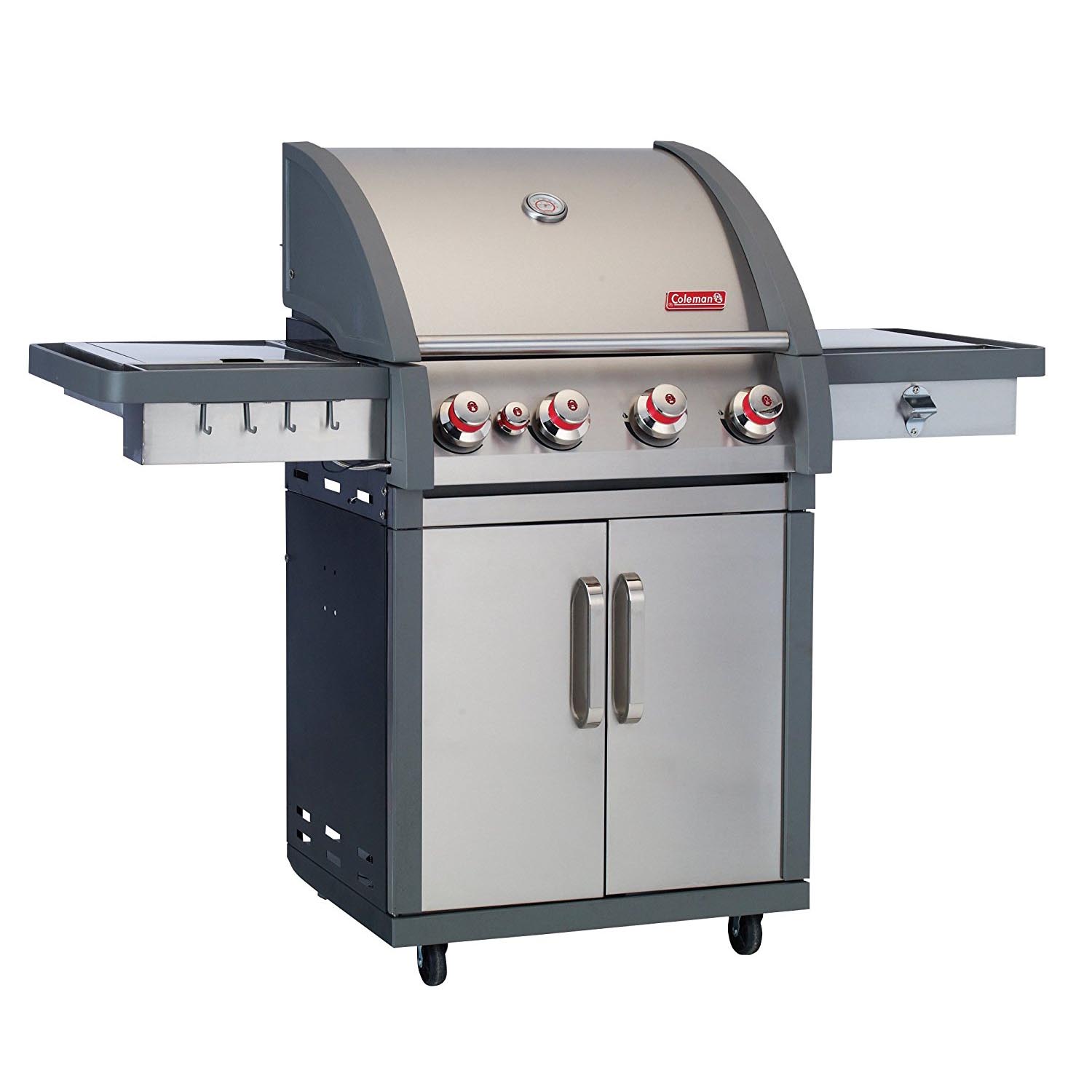Coleman XTR4 4 Burner Outdoor Propane Gas Stainless Steel Backyard