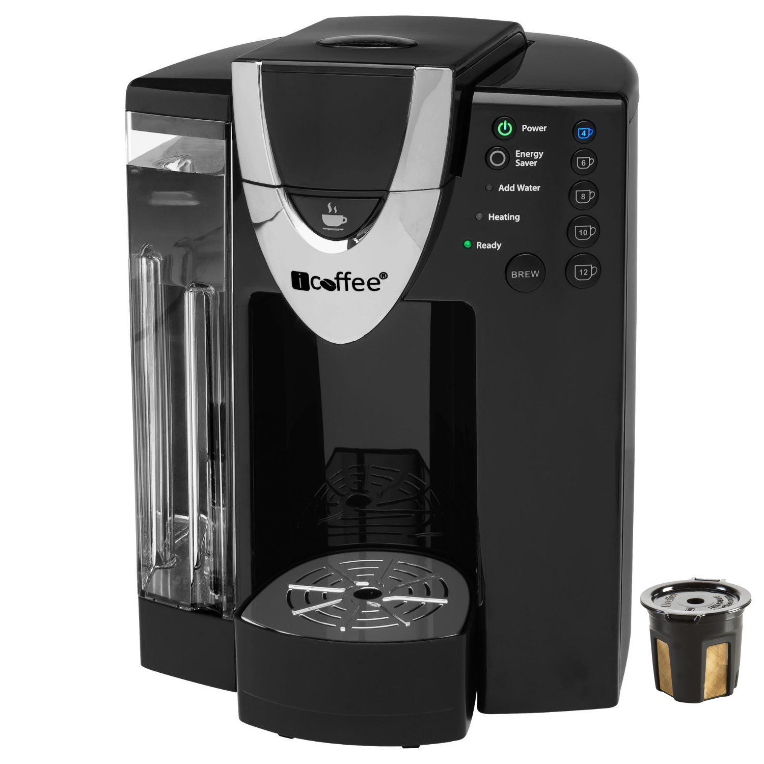 iCoffee Davinci Single Serve Coffee Maker with Reusable KCup & Spin