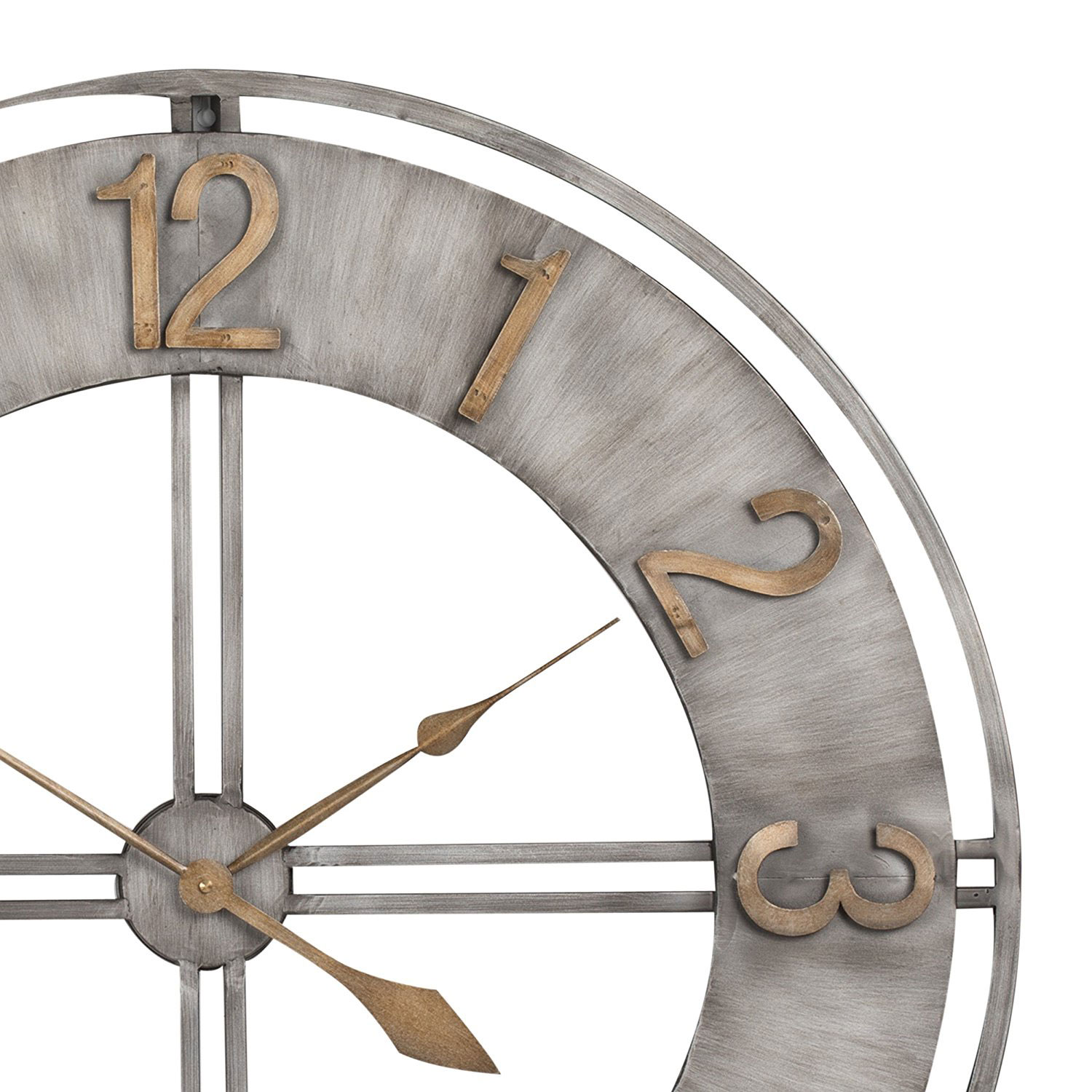 Studio Designs 30" Industrial Loft Analog Home Decor Wall Clock, Steel