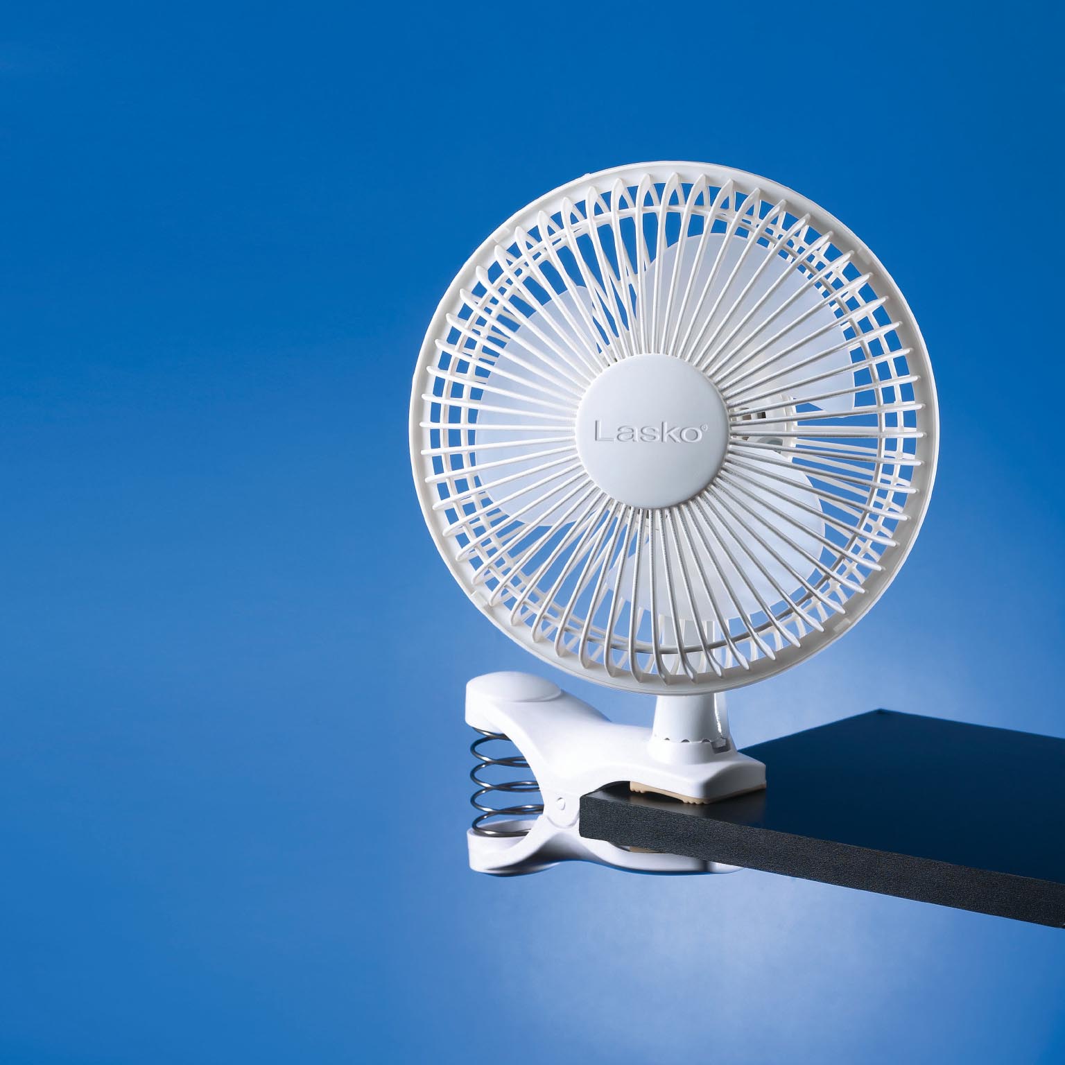 Lasko 6 inch 2 Speed Portable Home Office Personal Clip On Fan, White