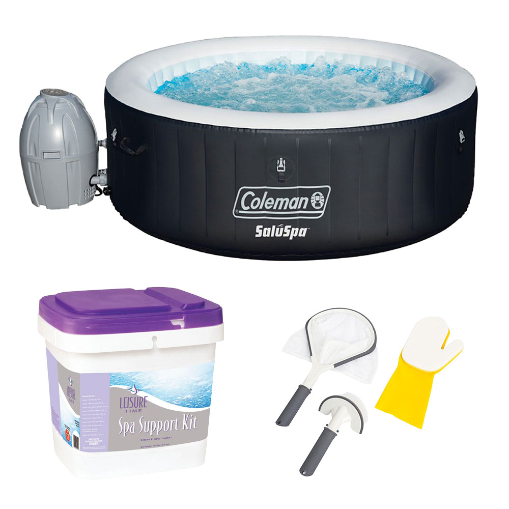 Coleman Inflatable Hot Tub + Bestway 3Piece Cleaning Set + Leisure Time Spa Kit 821808138043 eBay