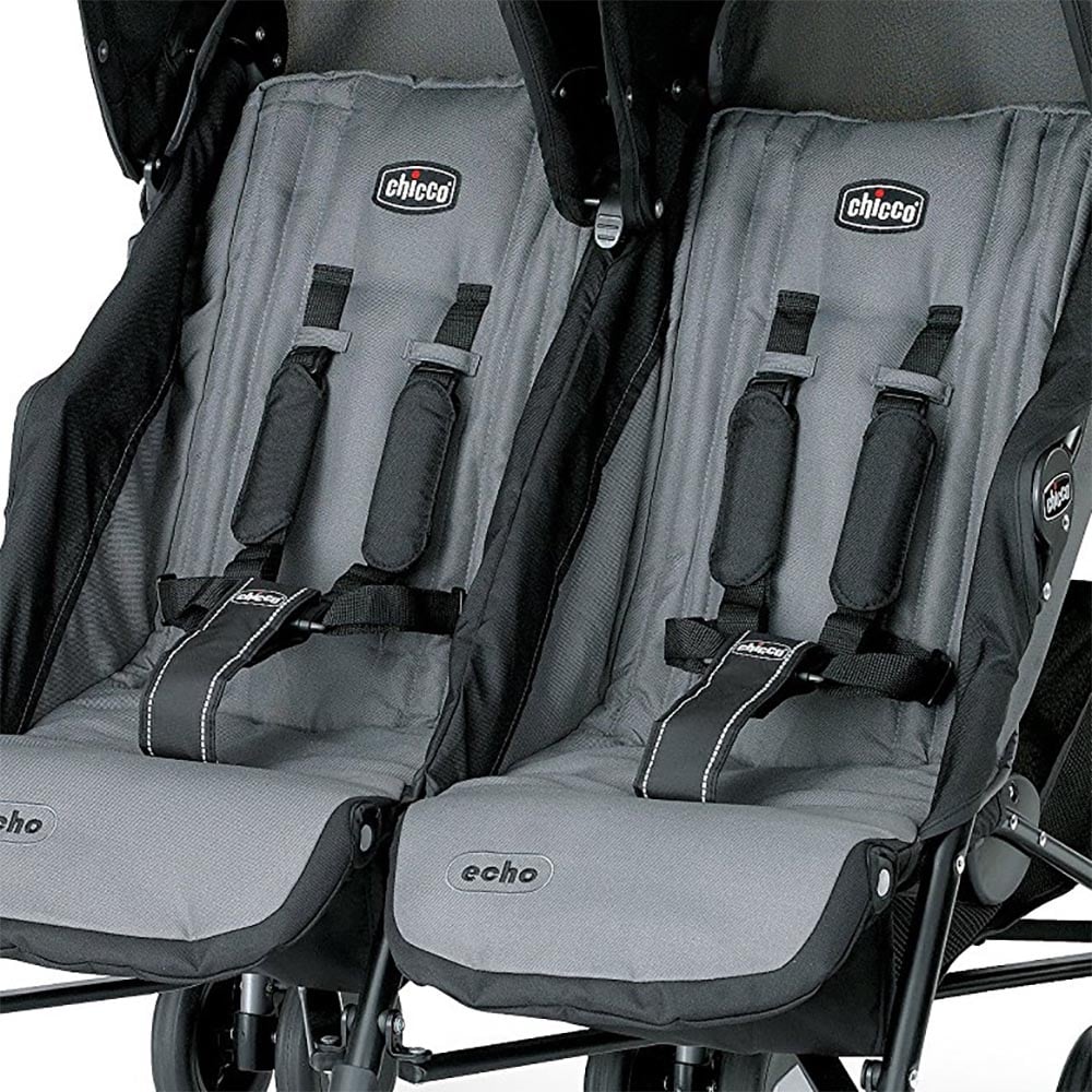 Chicco Echo Twin Side by Side Baby Toddler Kids Double Umbrella Stroller, Coal eBay