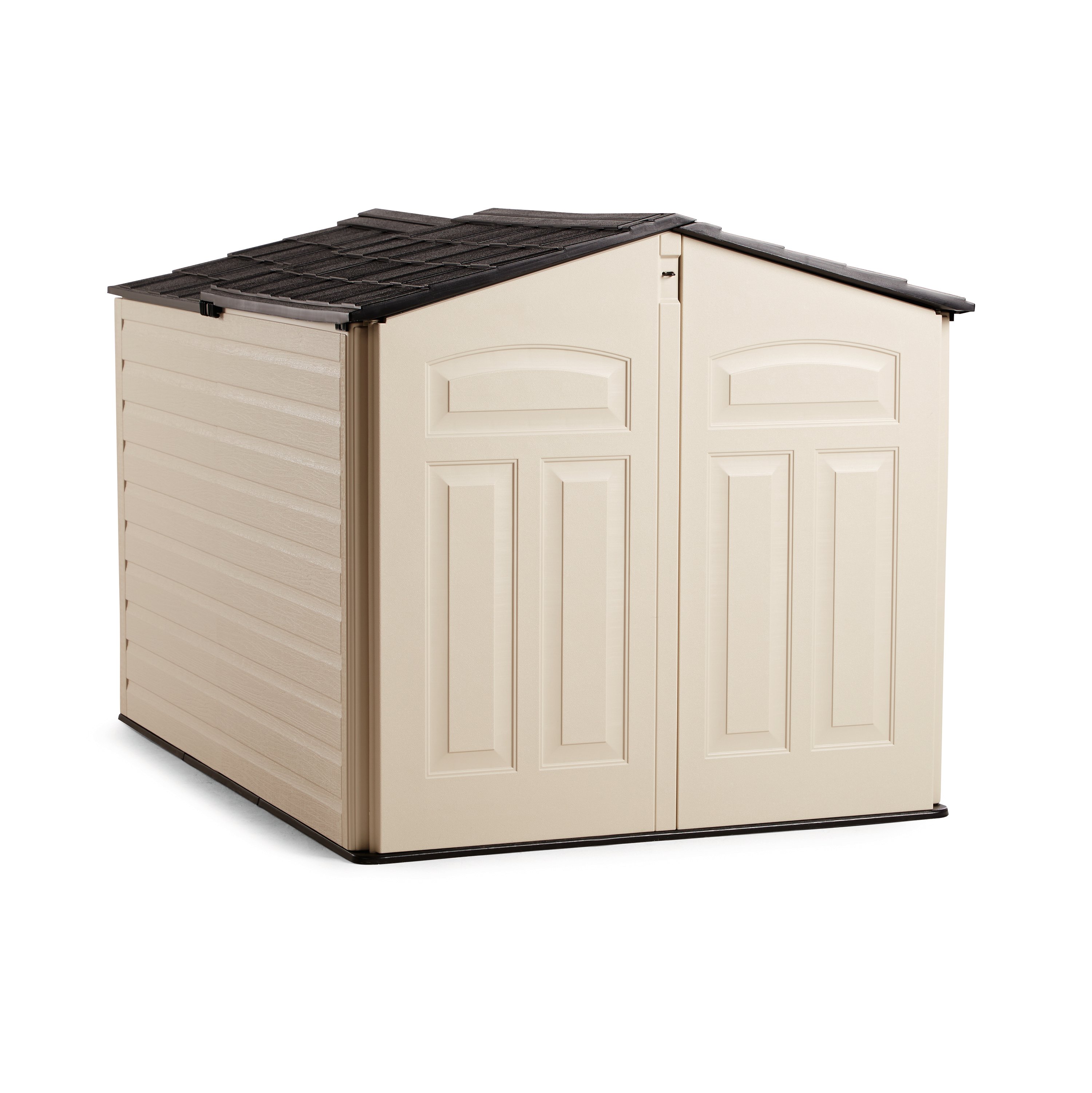 Rubbermaid 96 Cubic Feet Low Profile Slide Lid Outdoor Storage Shed