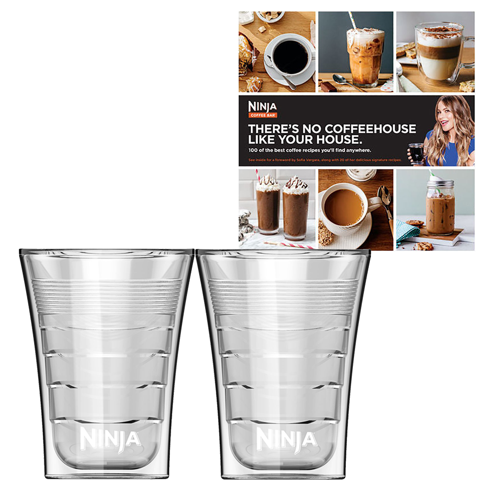 Ninja 14Oz Double Insulated Cup for Coffee Bar Drinks (2 Pack) + 100