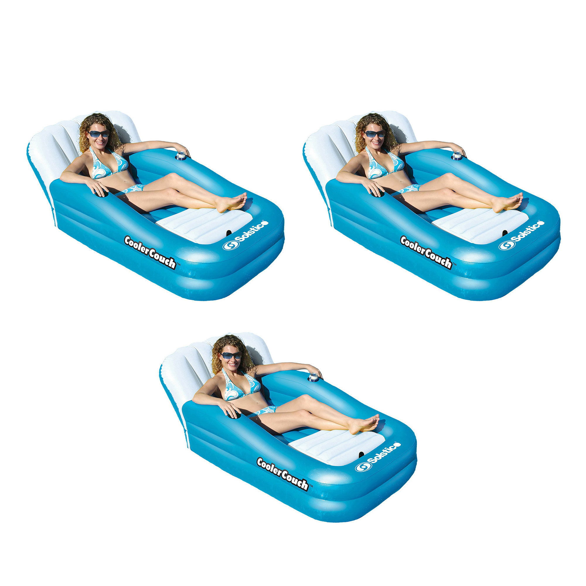 2 person pool float with cooler