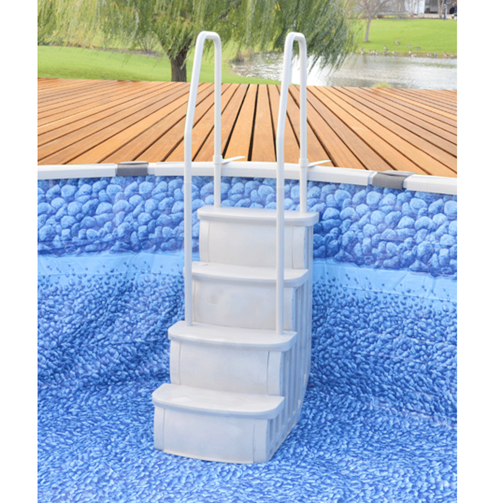 above ground pool to deck ladder