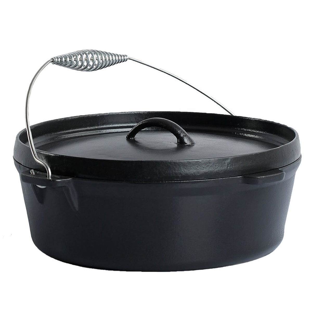 Kamado Joe 5.5 Quart Thick Walled Cast Iron Dutch Oven Outdoor Camping