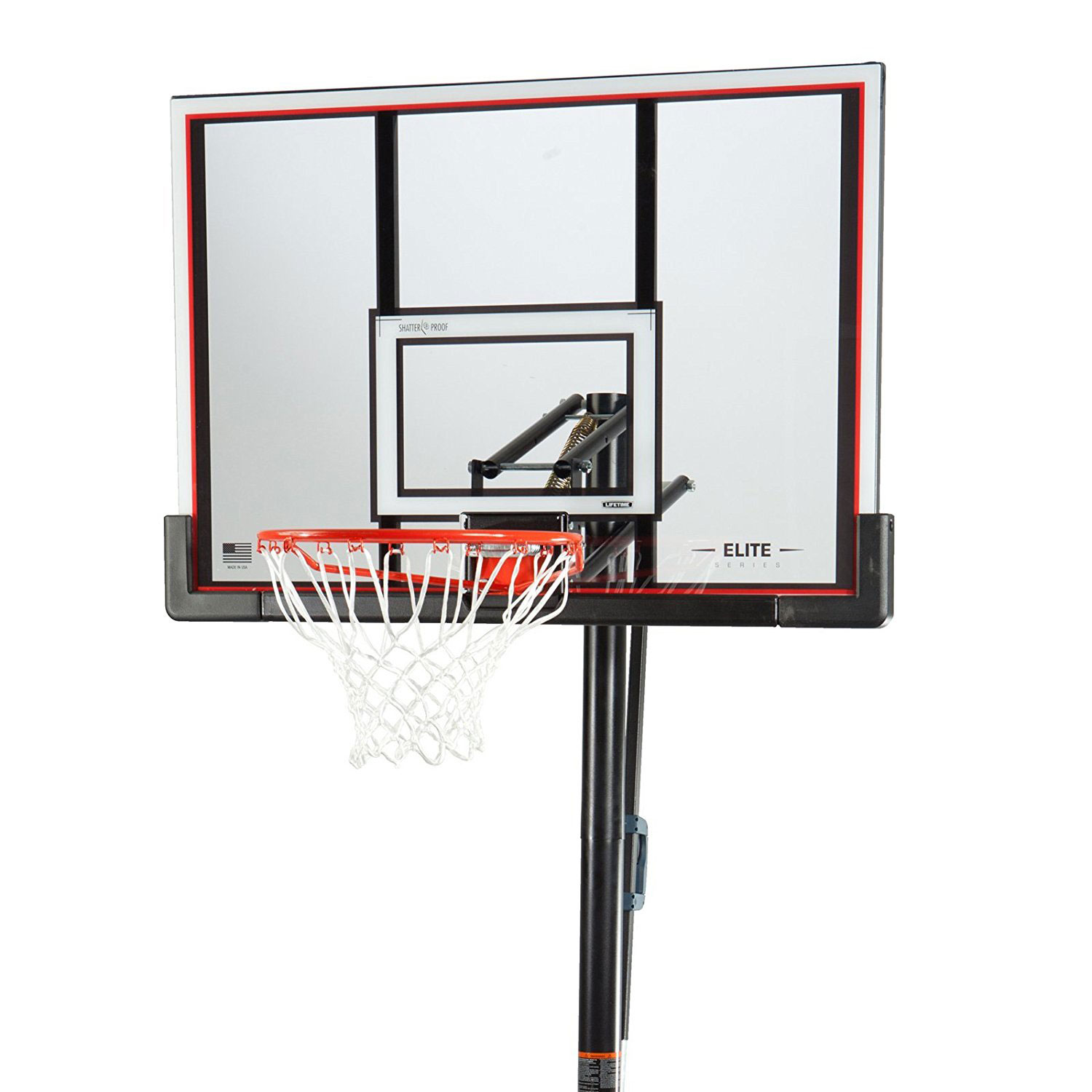 Lifetime 48 Inch Portable Adjustable Basketball Hoop w/ Shatterproof