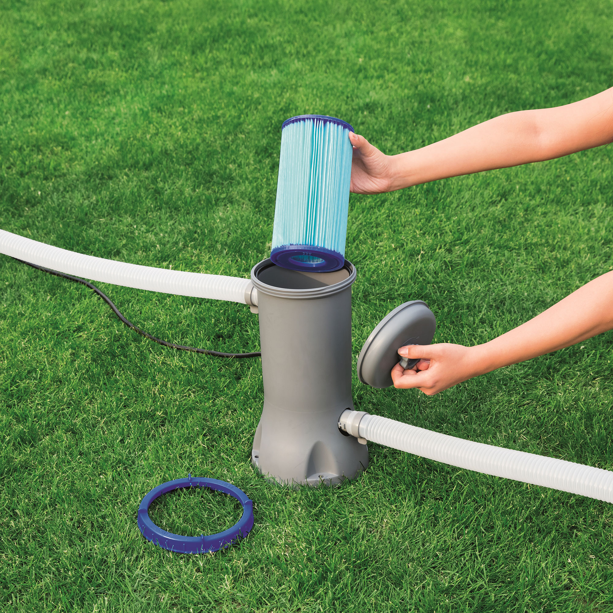 Bestway Anti Microbial Type III Pool Filter Cartridge (12 Pack)w/Above